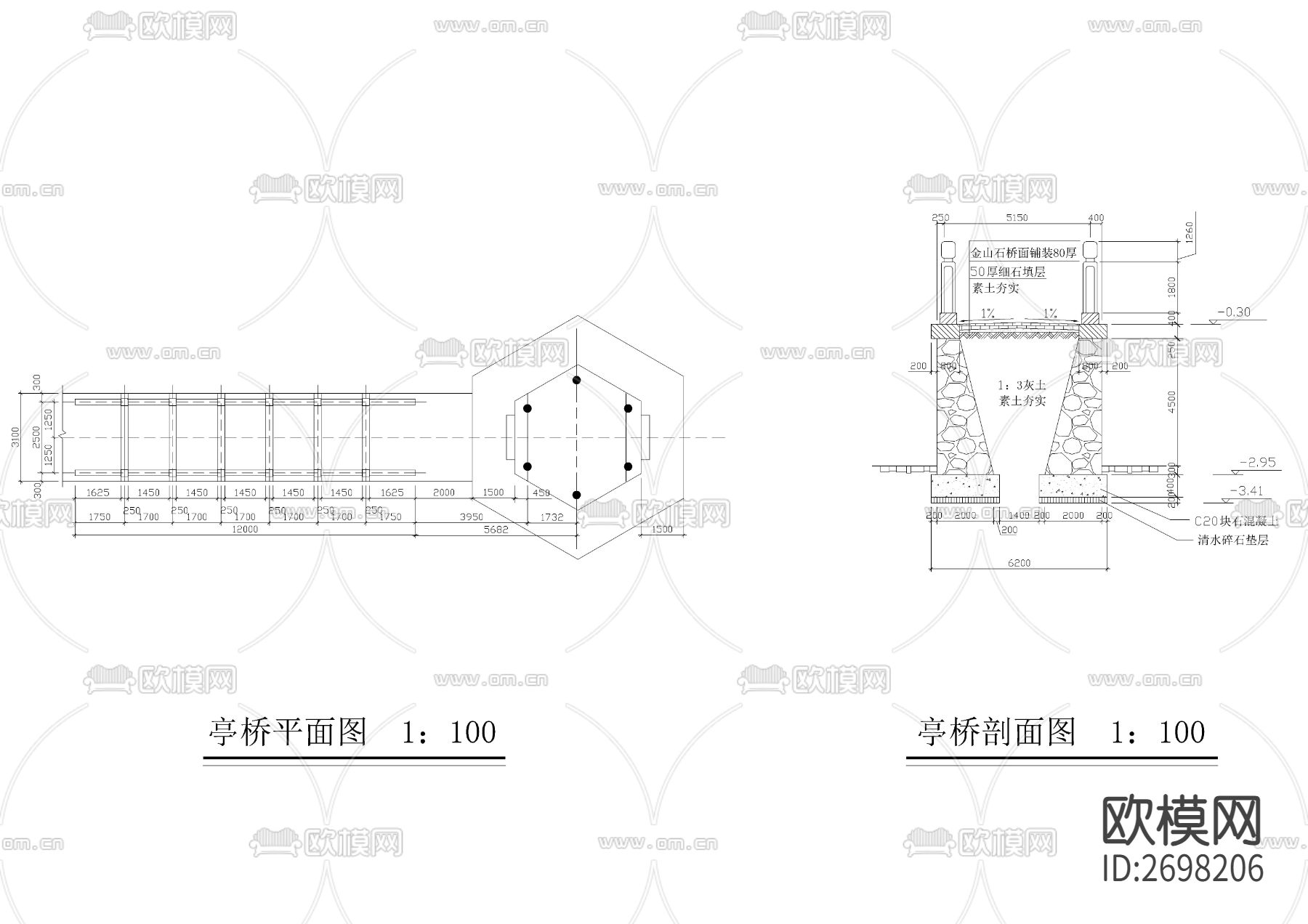 多种园林古建及小品节点大样下载（渲染图4）