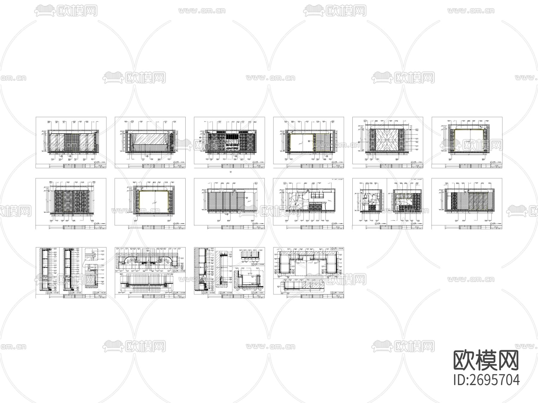 港式大平层CAD施工图下载（渲染图6）