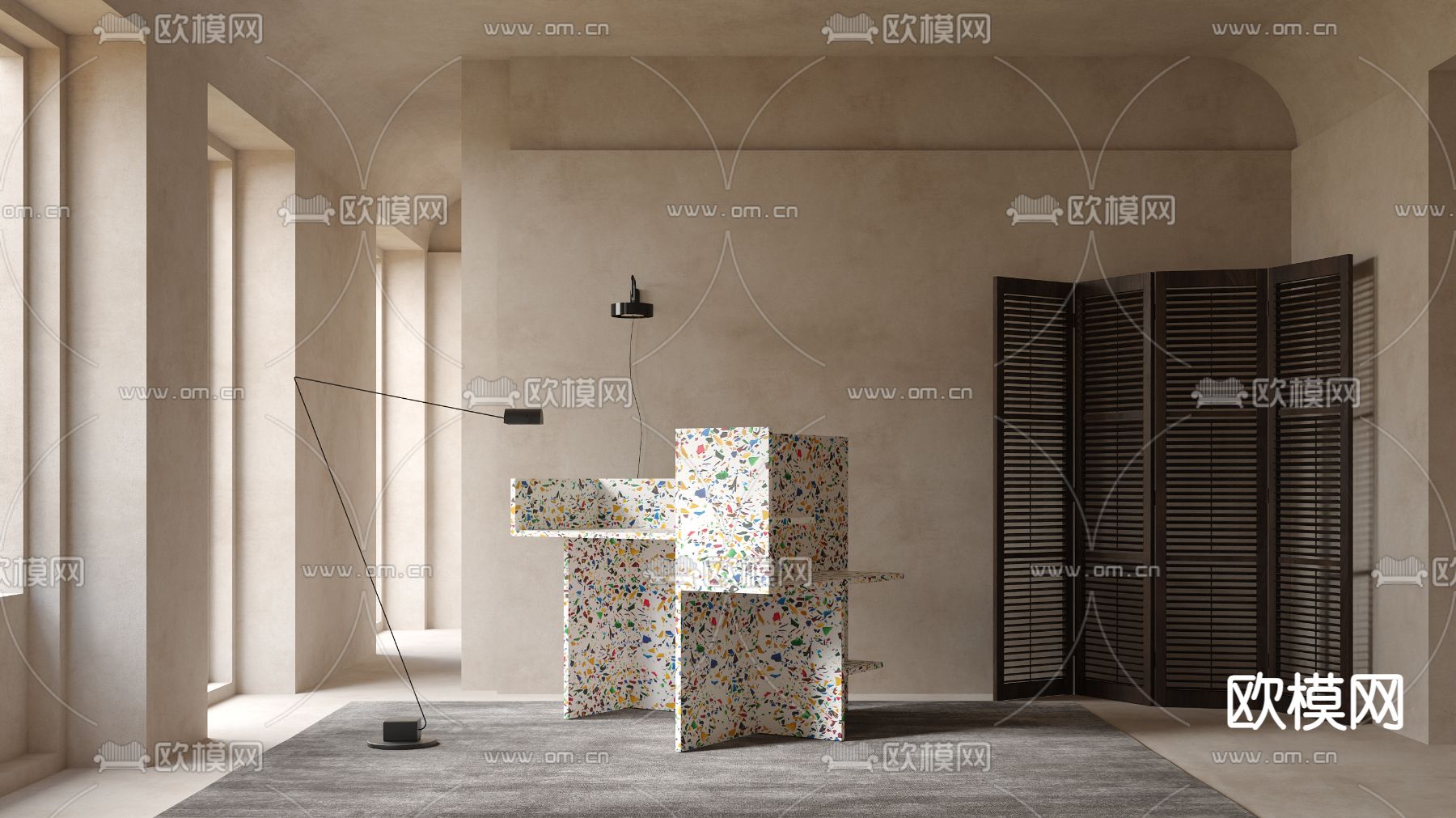 Cappellini  书桌3d模型下载