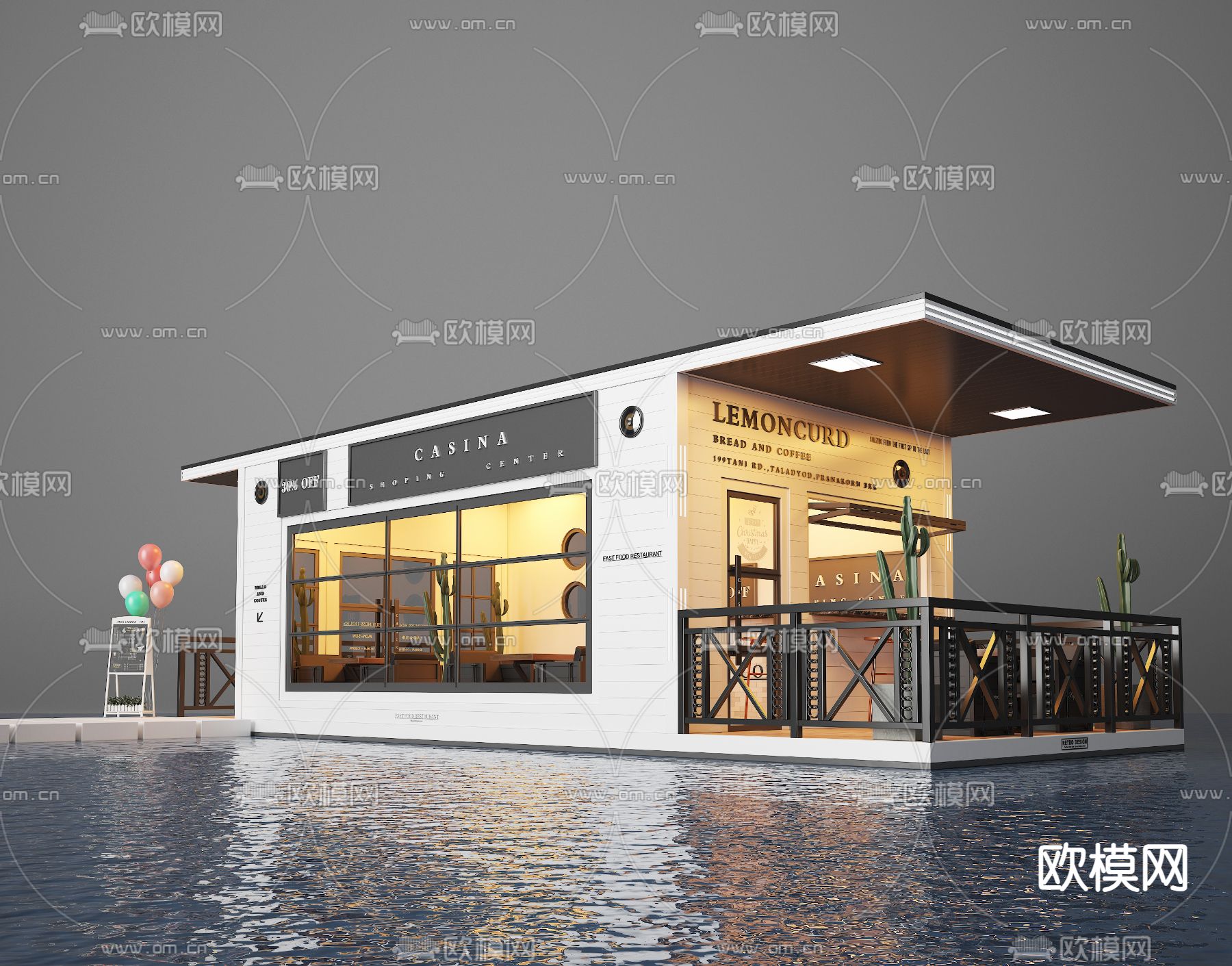 民宿外观3d模型下载