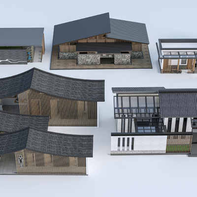  公共厕所su模型 