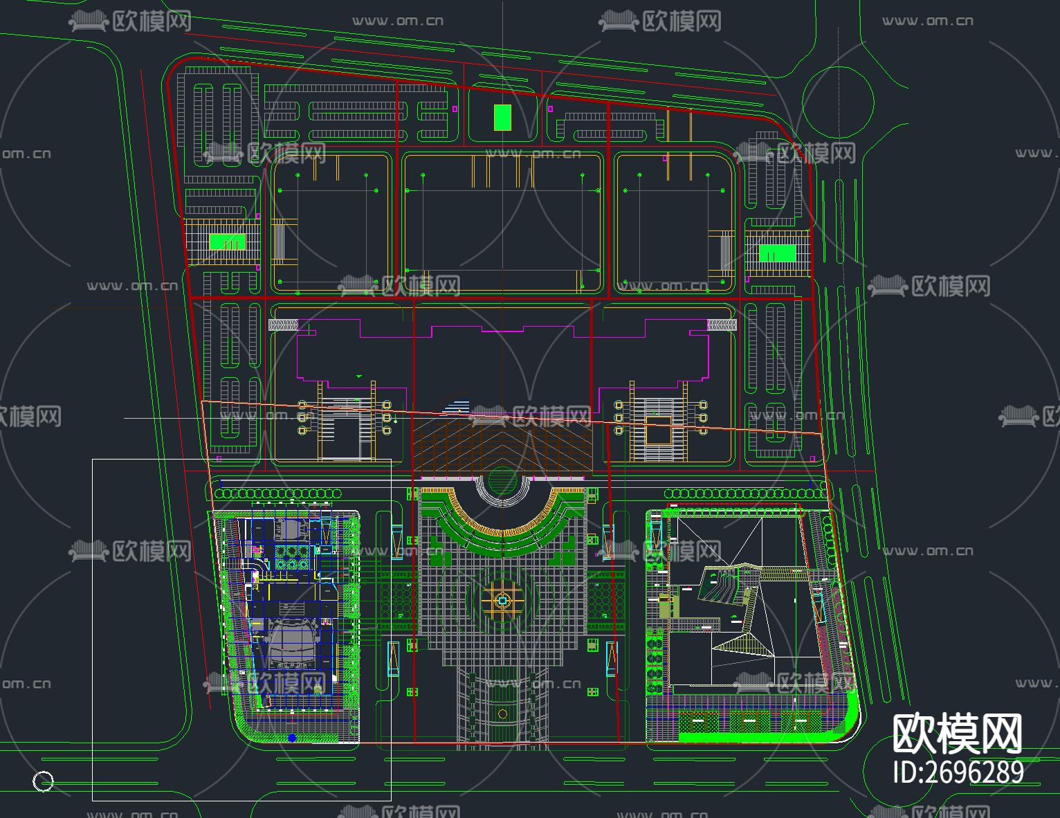 70套图书馆建筑设计CAD施工图下载（渲染图5）