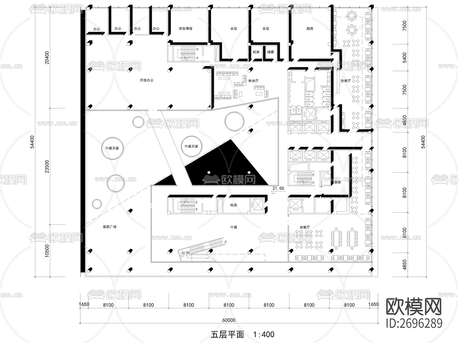 70套图书馆建筑设计CAD施工图下载（渲染图2）