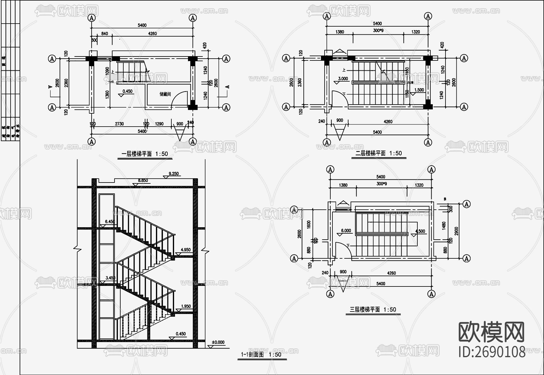 欧式别墅cad立面图下载（渲染图2）