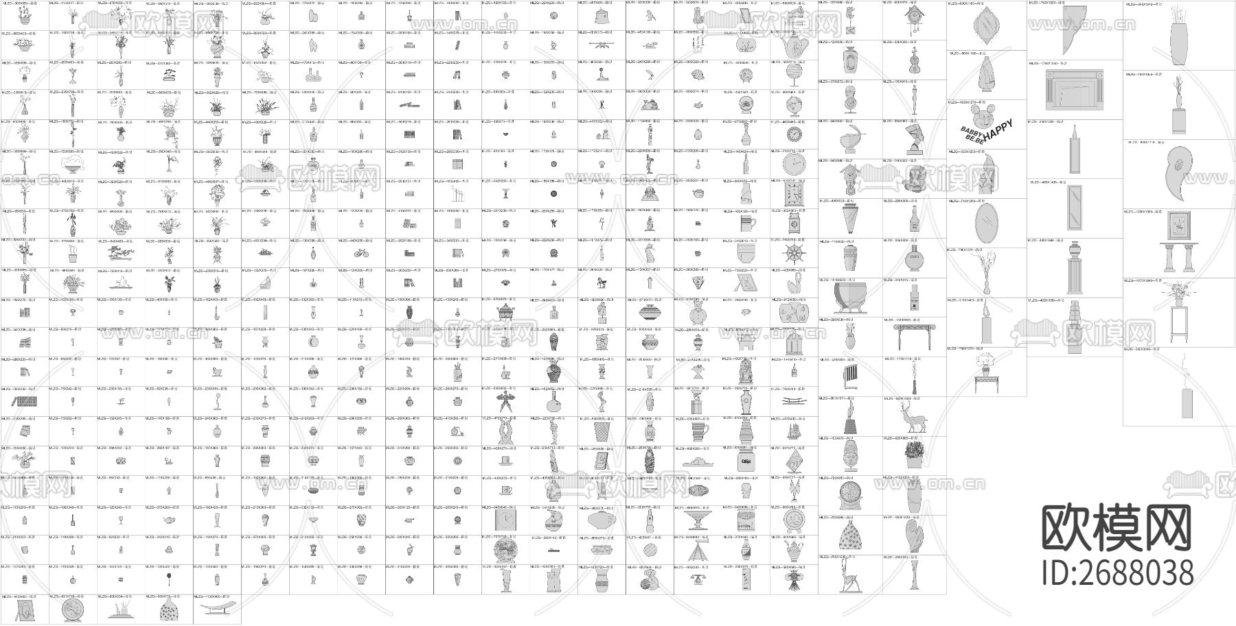 艺术品cad图库下载（渲染图2）