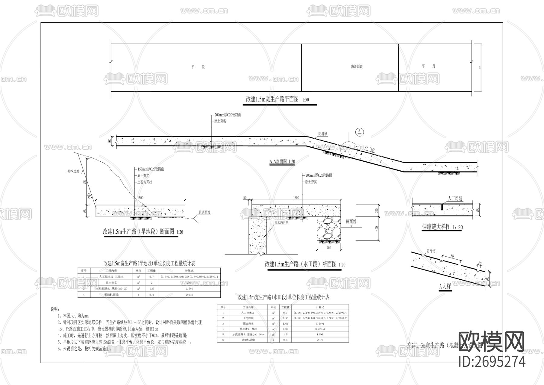 土地整治CAD施工图下载（渲染图7）