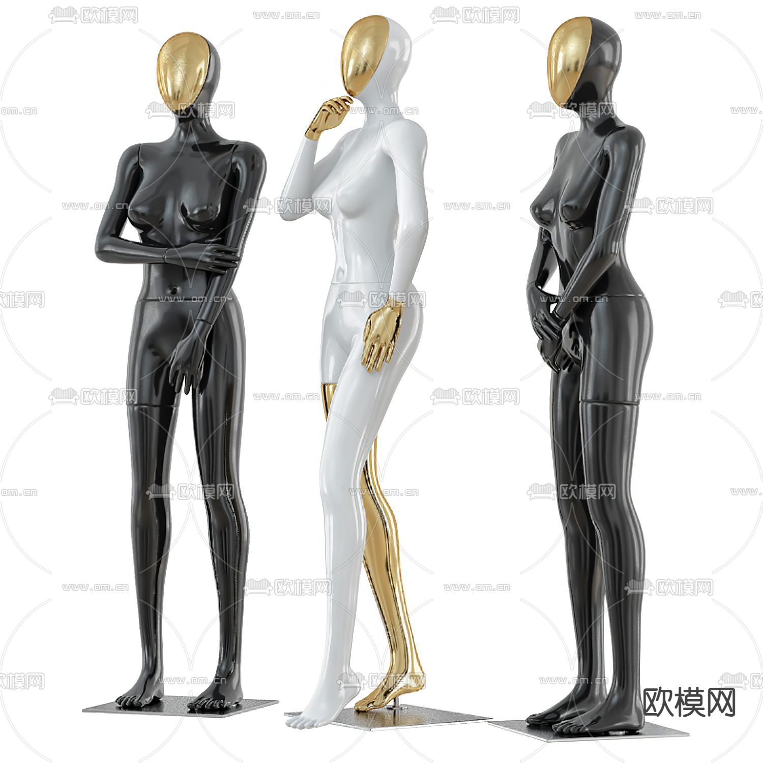 服装模特3d模型下载（渲染图2）