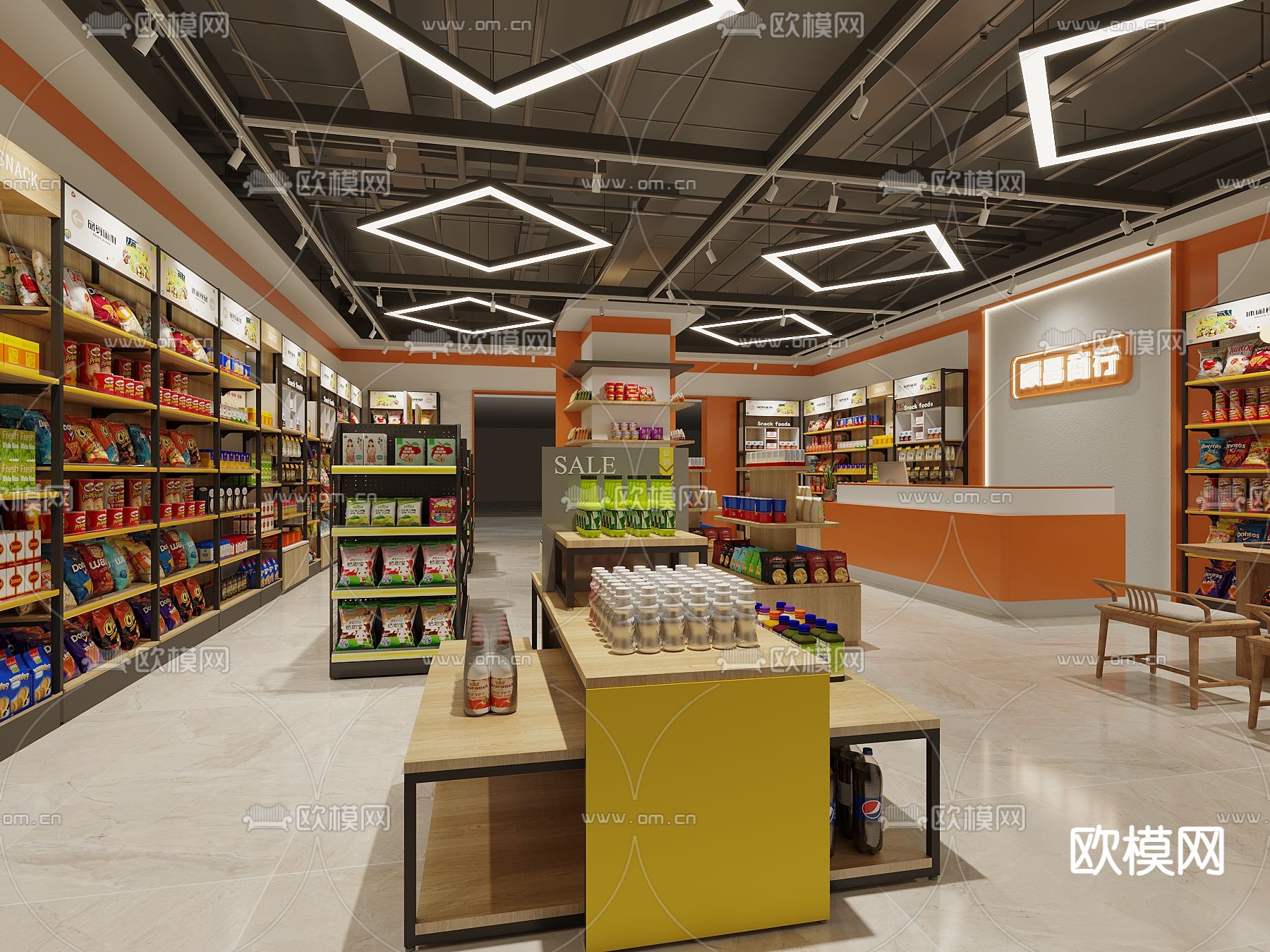 零食店 便利店 超市3d模型下载（渲染图2）