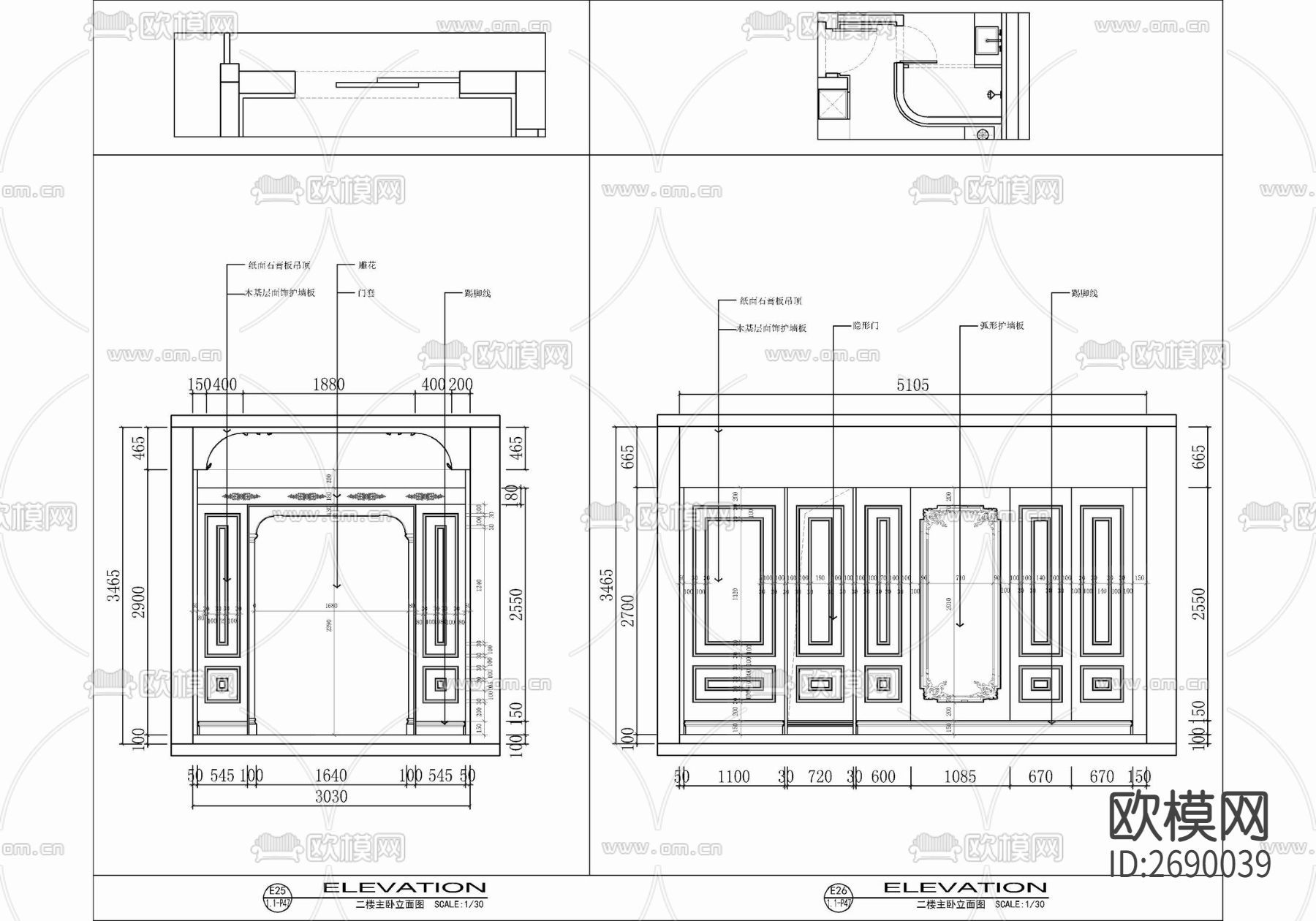 三层别墅室内cad施工图下载（渲染图7）