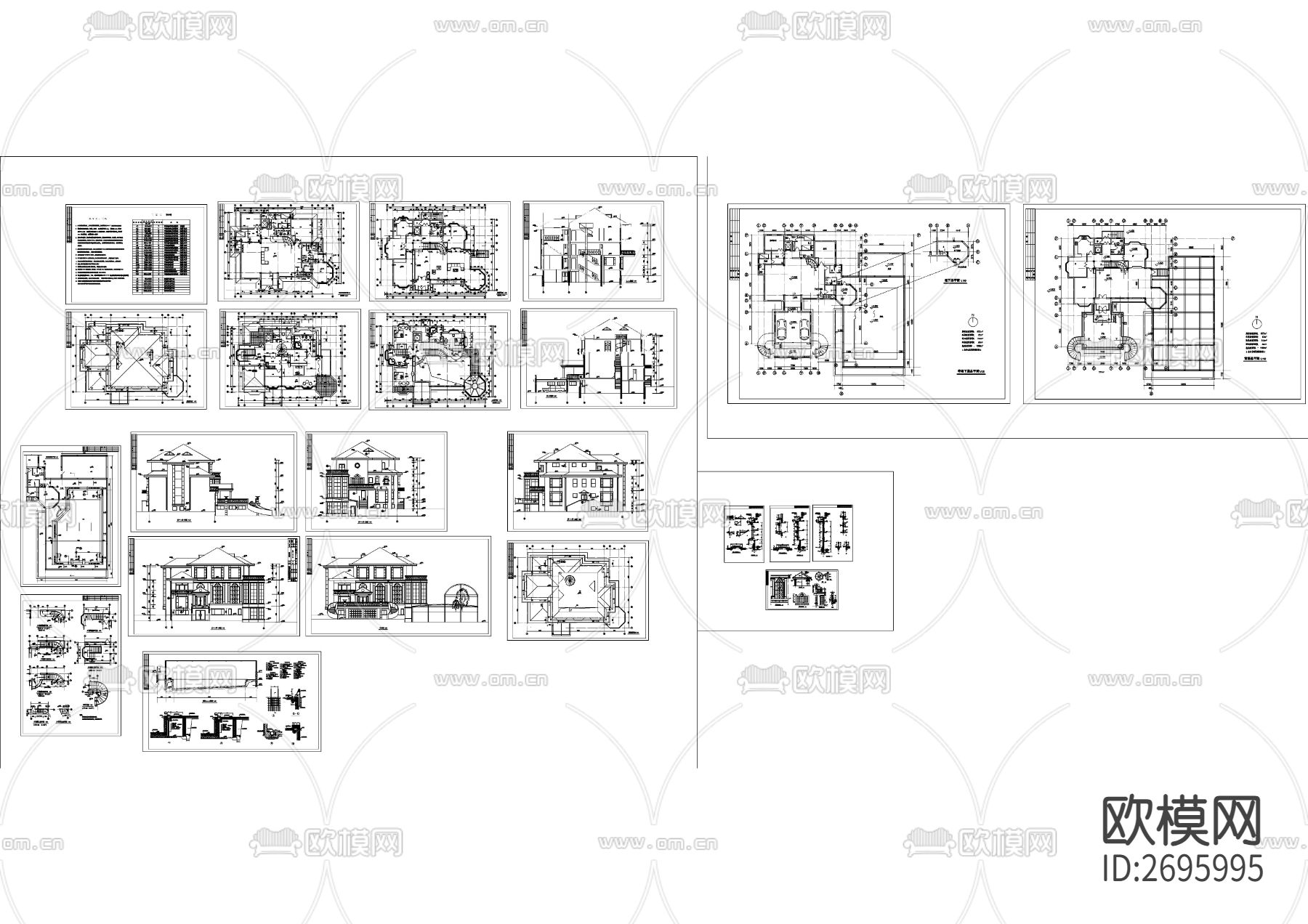 一千二百平带游泳池别墅cad施工图下载（渲染图10）