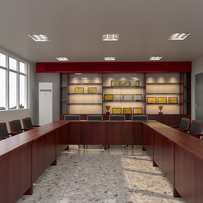  会议室 党建室su模型 