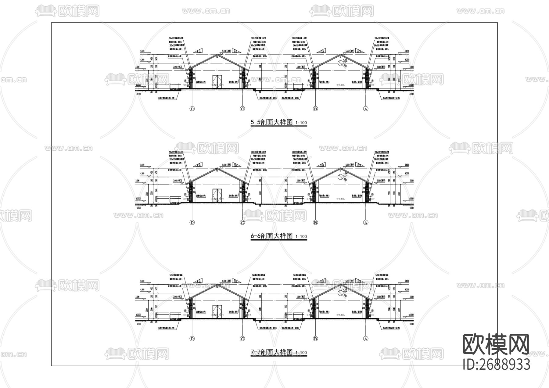小区建筑cad施工图下载（渲染图5）