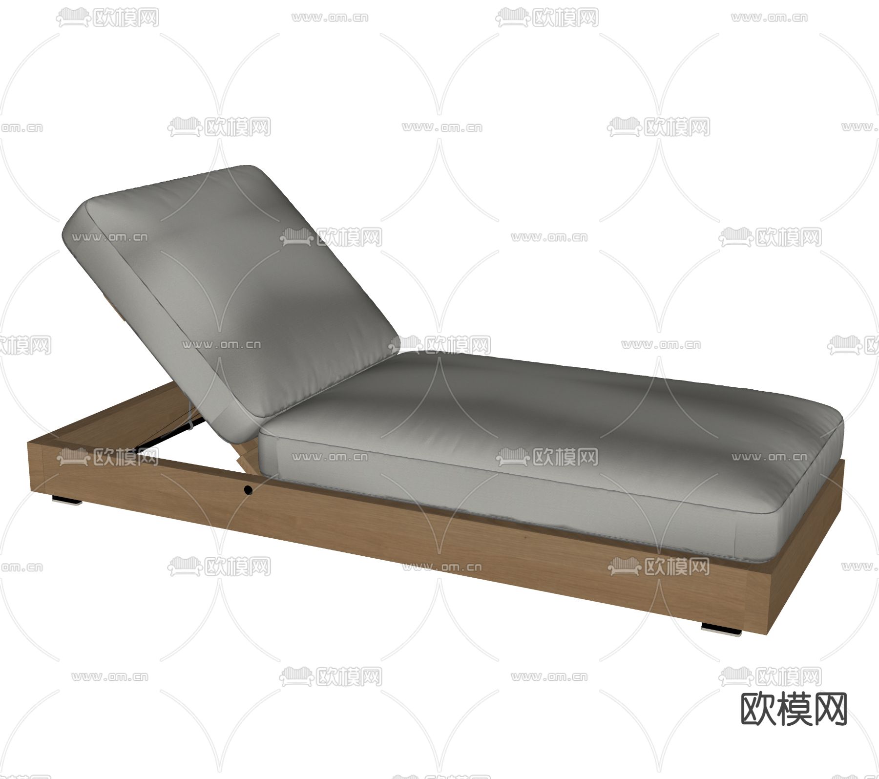 现代户外椅 躺椅su模型下载（渲染图2）