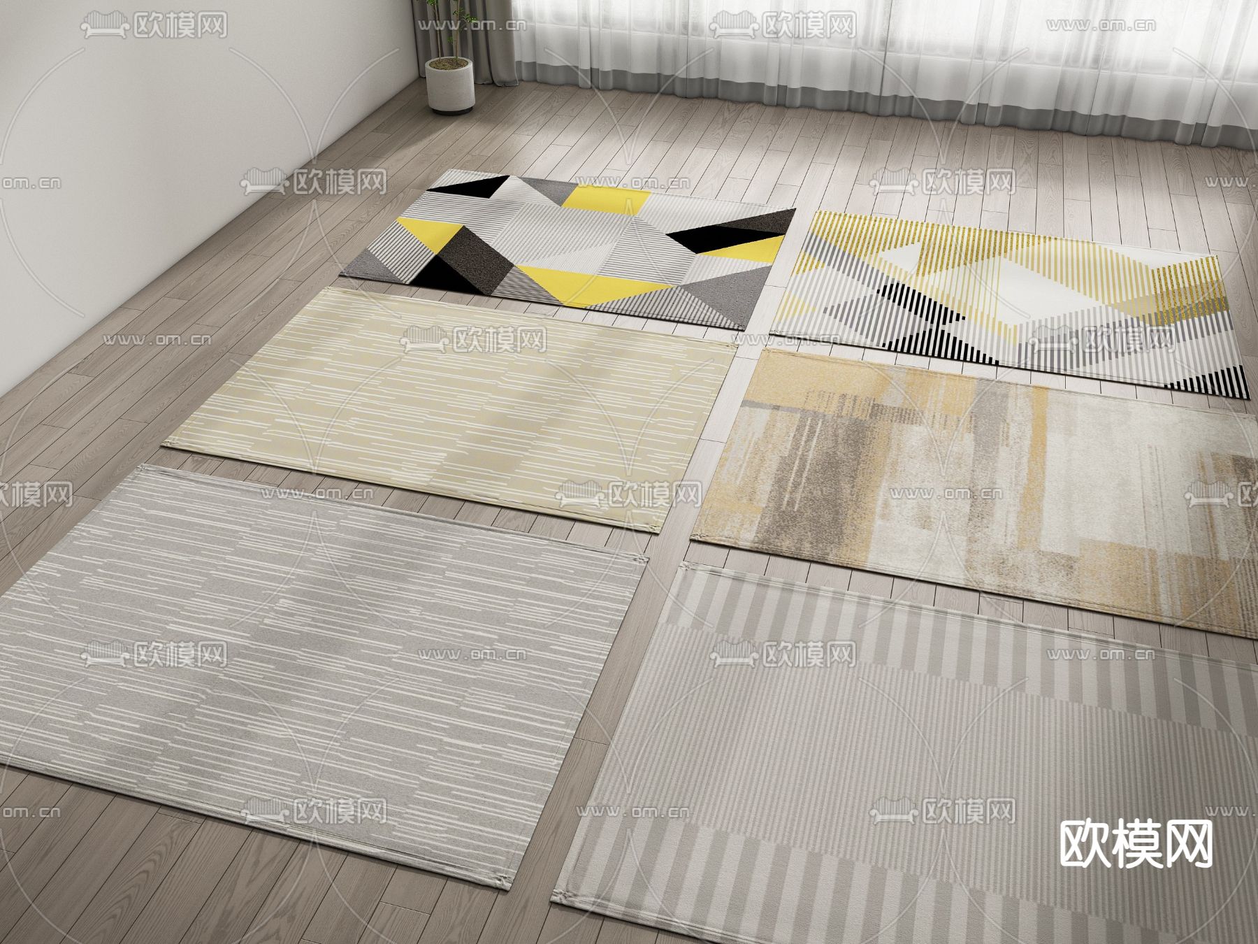 地毯 方毯3d模型下载