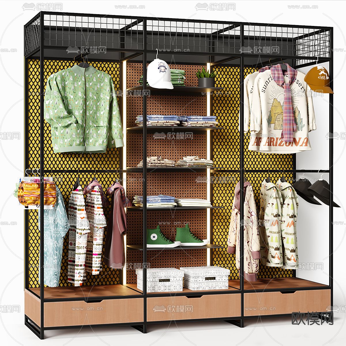 儿童服饰 鞋子 帽子3d模型下载（渲染图2）