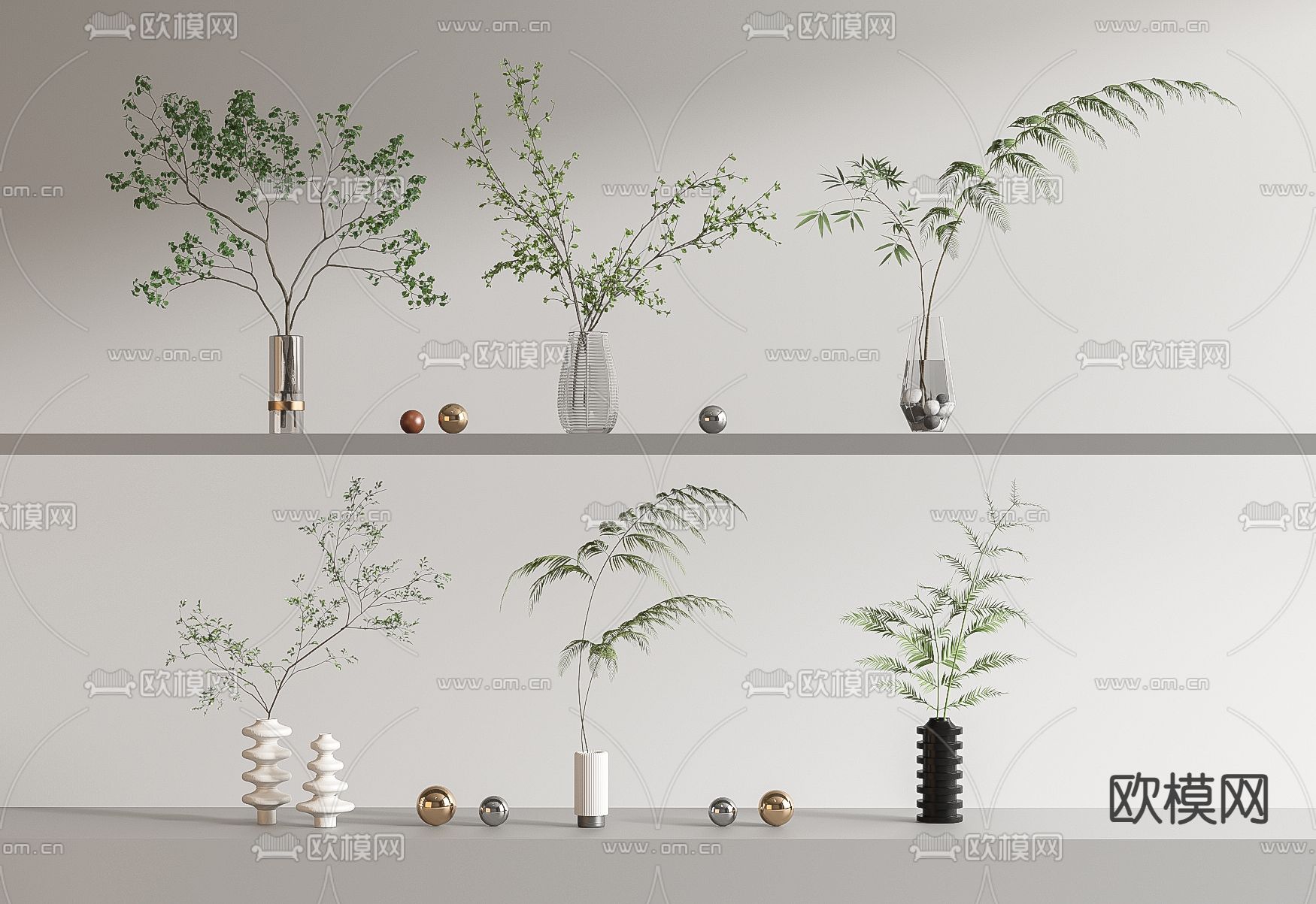 水生植物 水培绿植3d模型