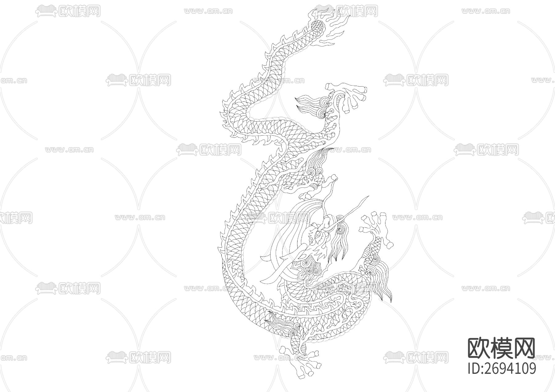 CAD矢量龙图节点大样下载（渲染图3）