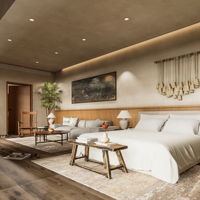  侘寂风民宿su模型 