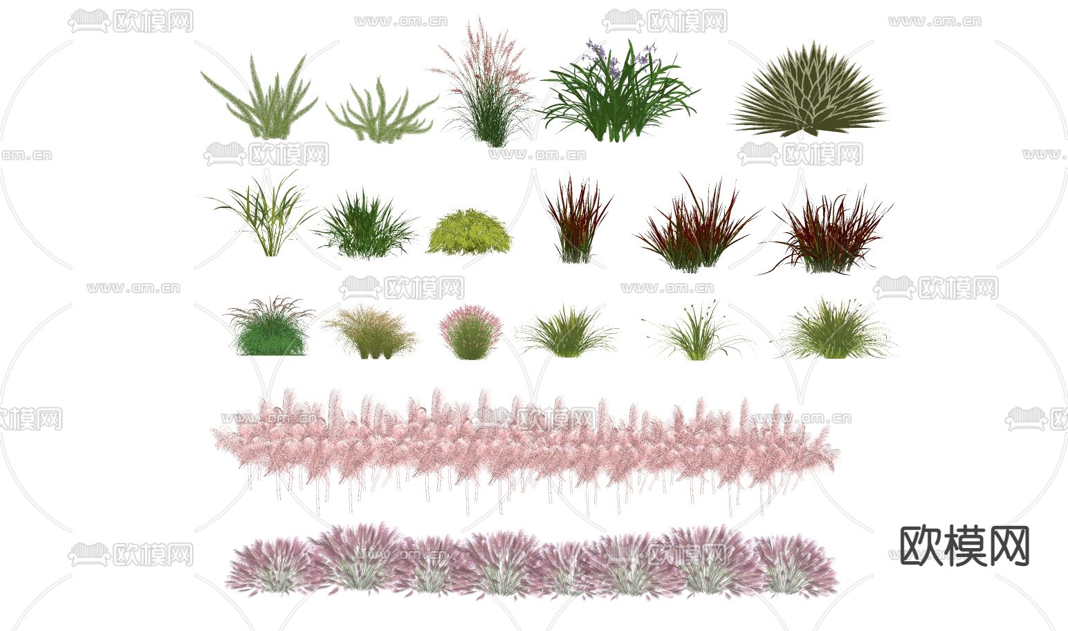 现代花卉su模型下载