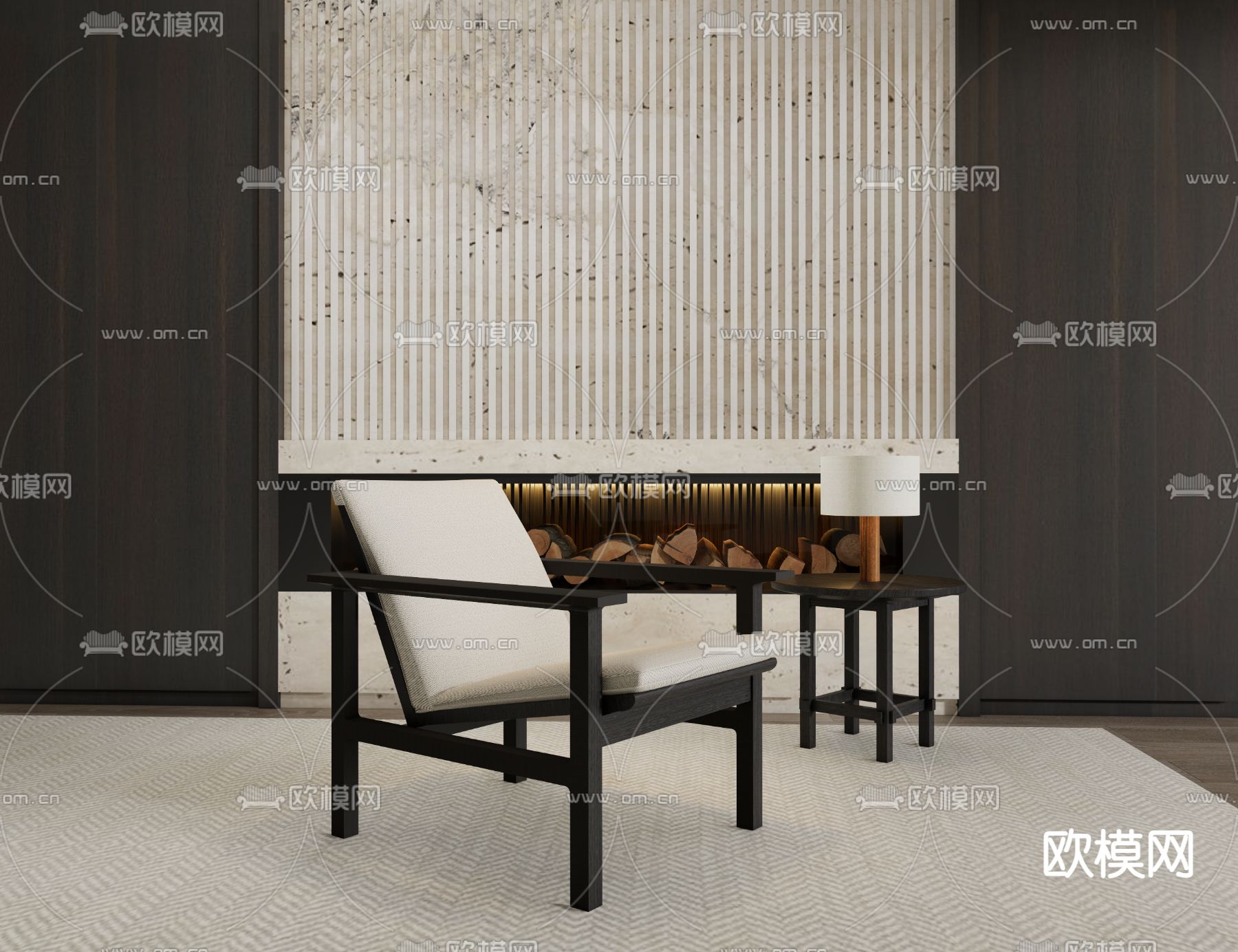 侘寂椅子 休闲椅3d模型下载