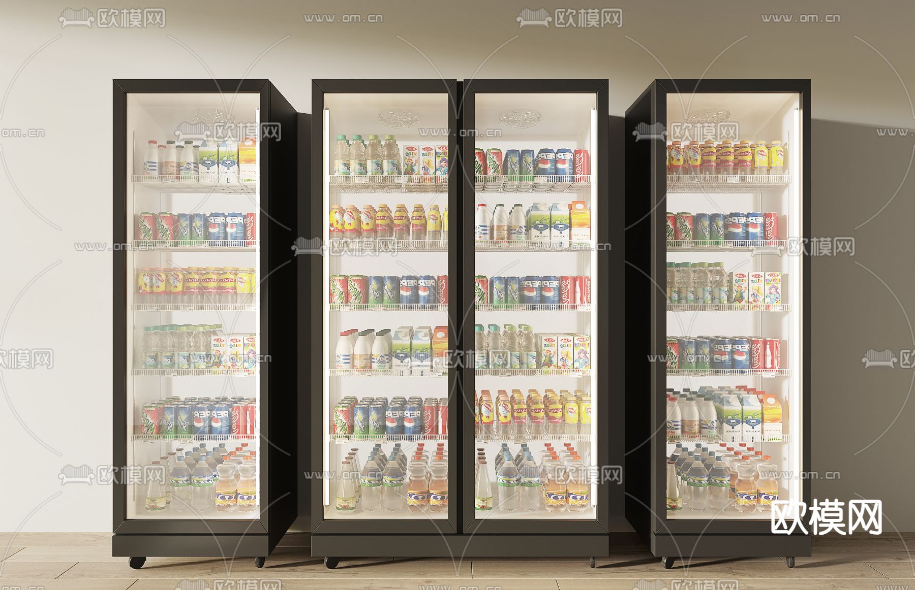 冰箱 冰柜 饮料柜3d模型下载