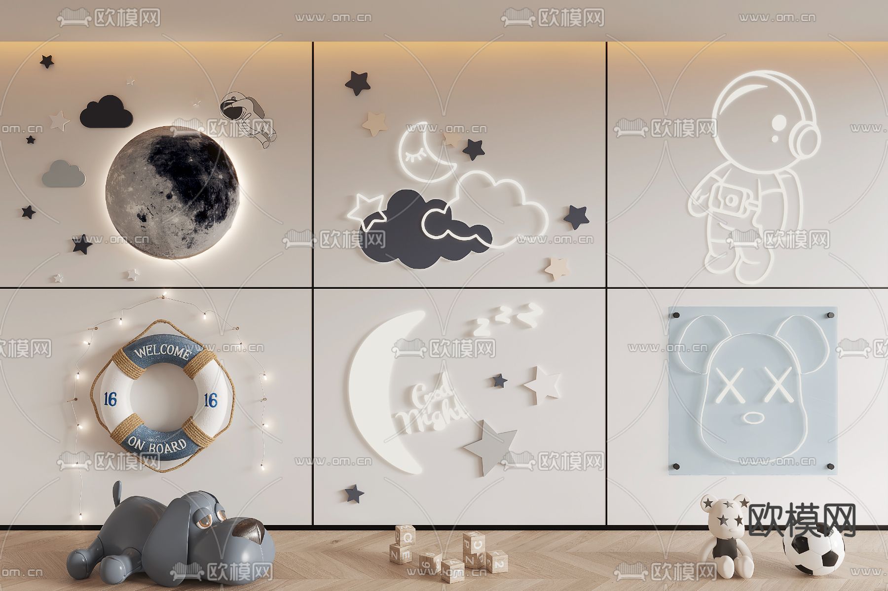 卡通墙饰 儿童挂件 玩偶摆件3d模型下载