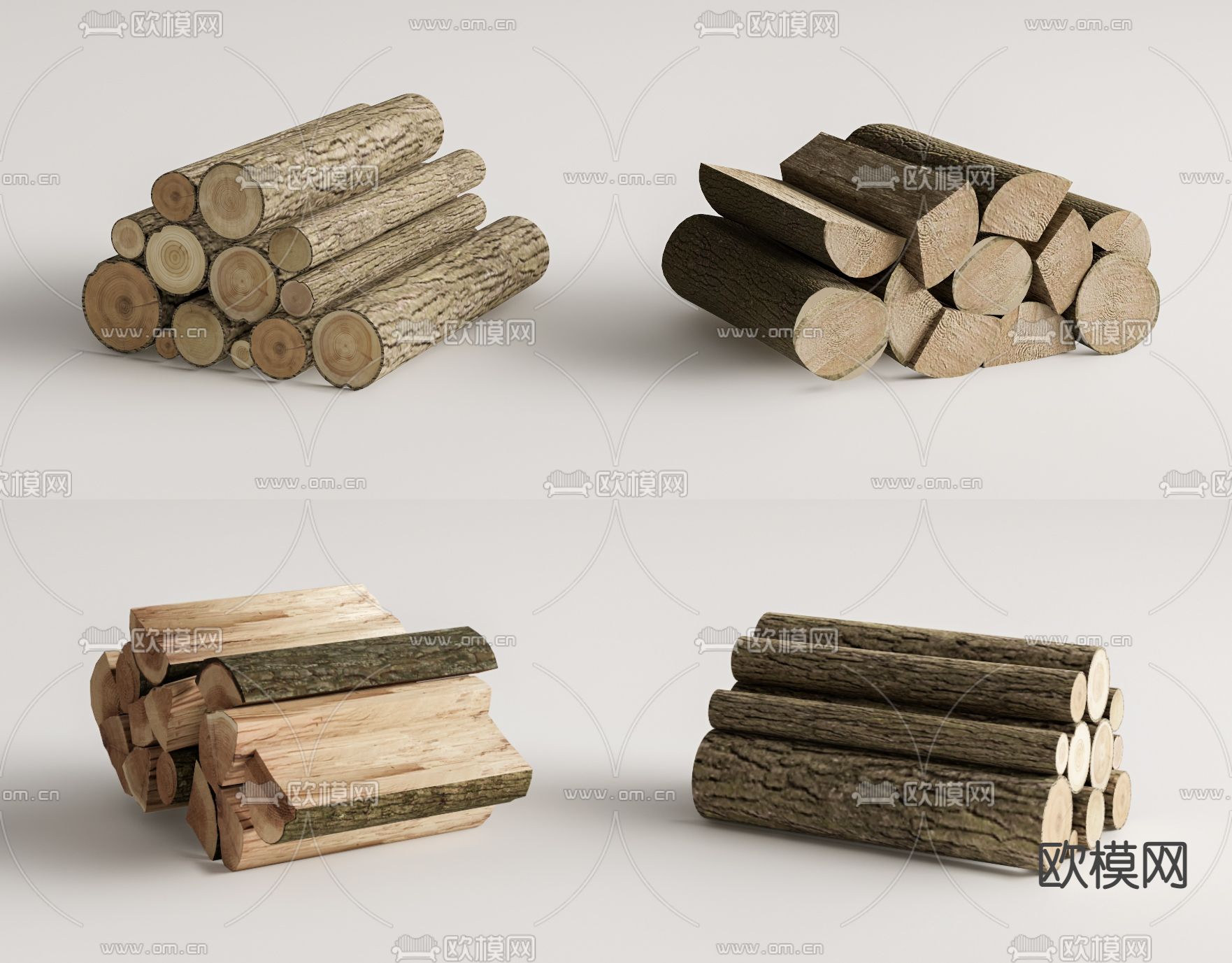 木材 木柴 木柴堆su模型下载（渲染图1）