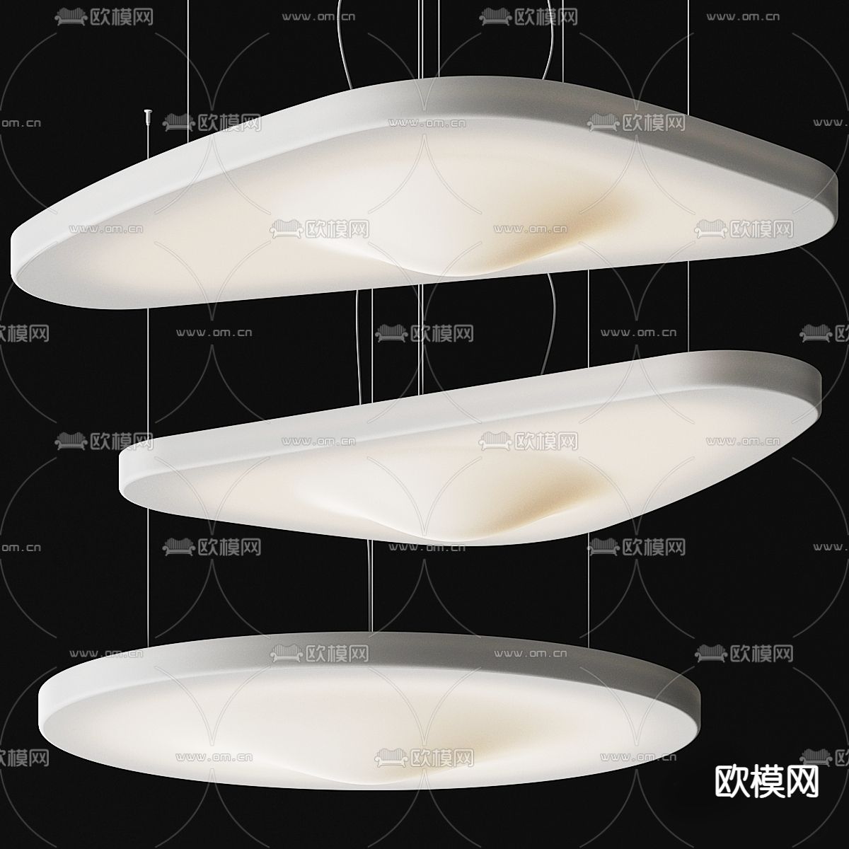 多层吊灯 餐厅吊灯3d模型下载（渲染图3）