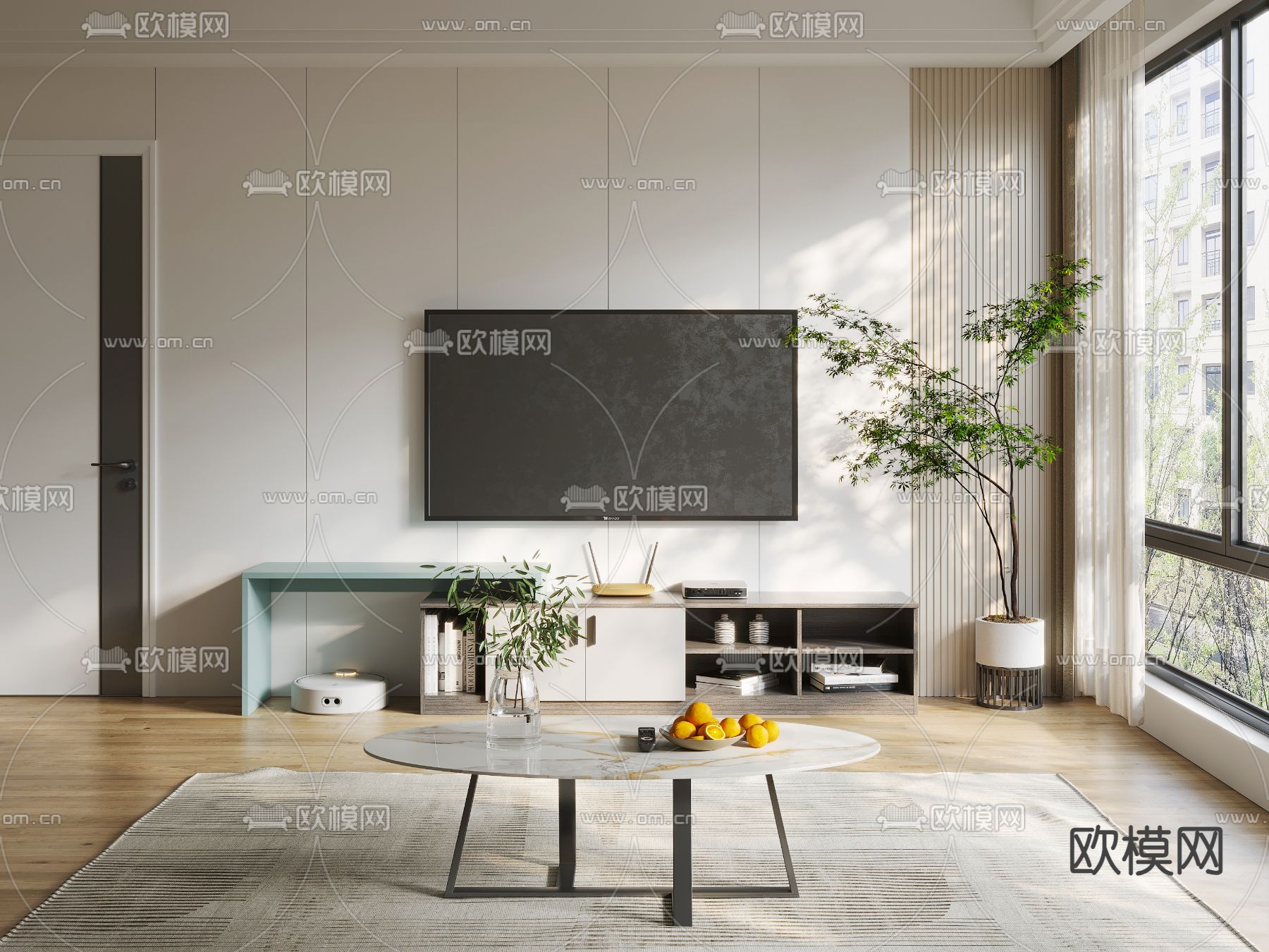 现代客厅3d模型