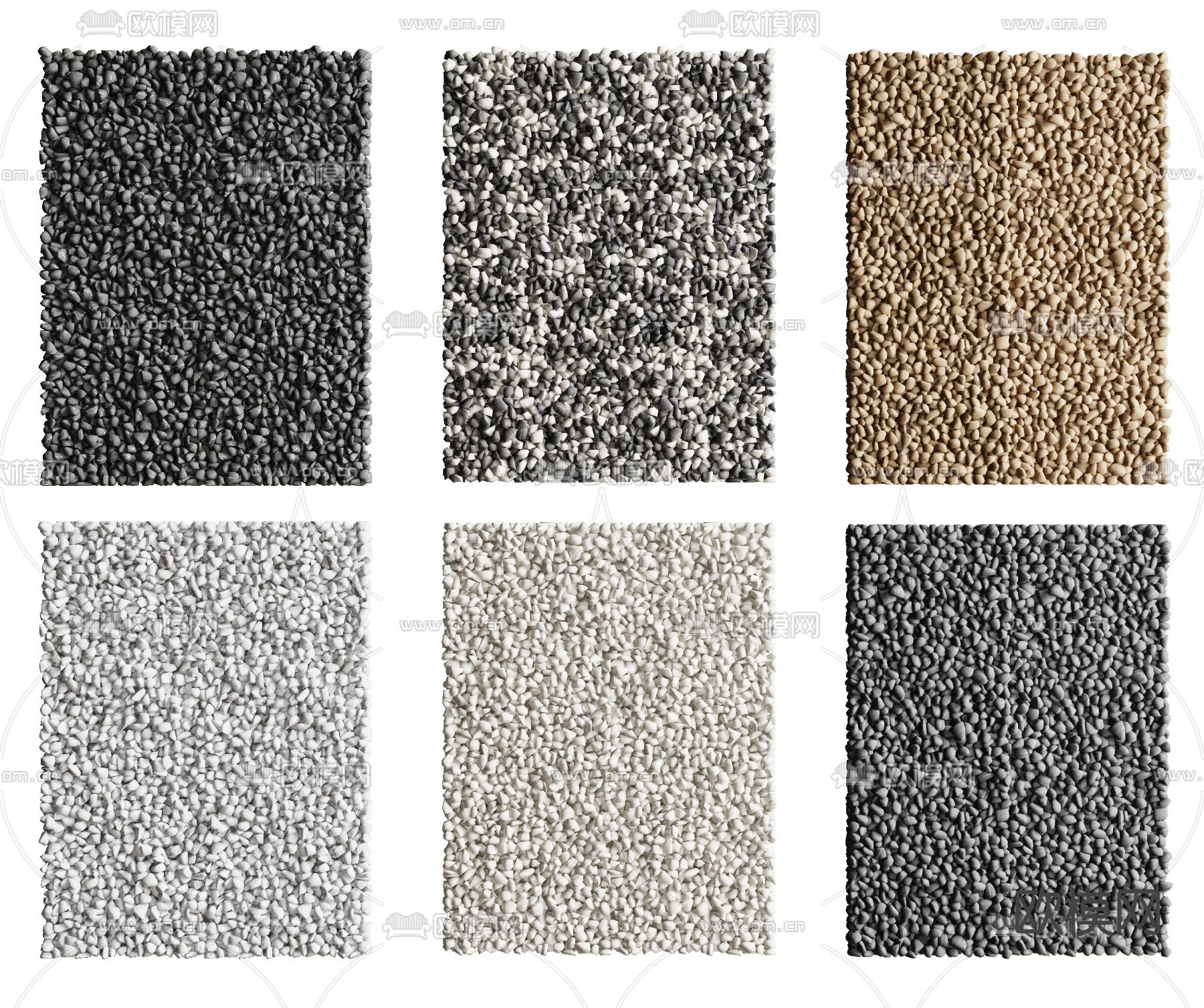 石头 碎石 石子 鹅卵石3d模型下载