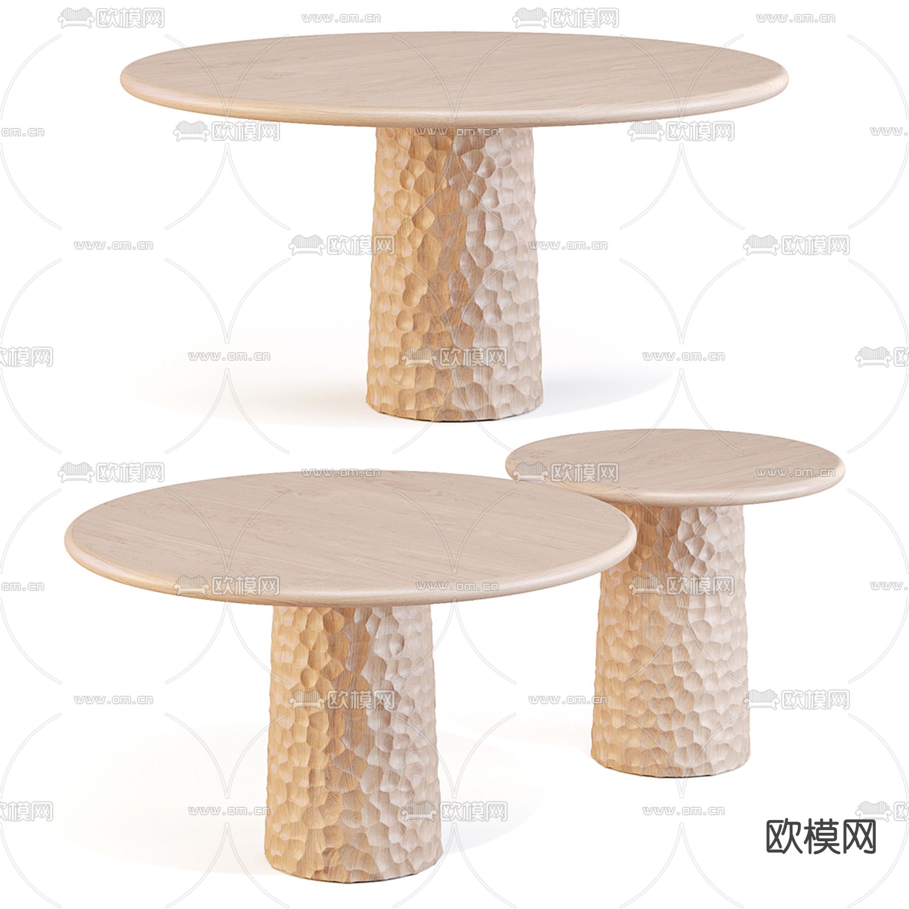 北欧茶几3d模型下载（渲染图2）