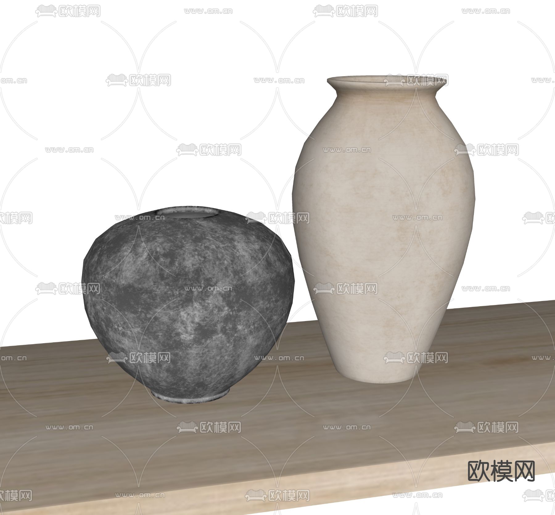 陶瓷器皿 陶罐su模型下载（渲染图2）