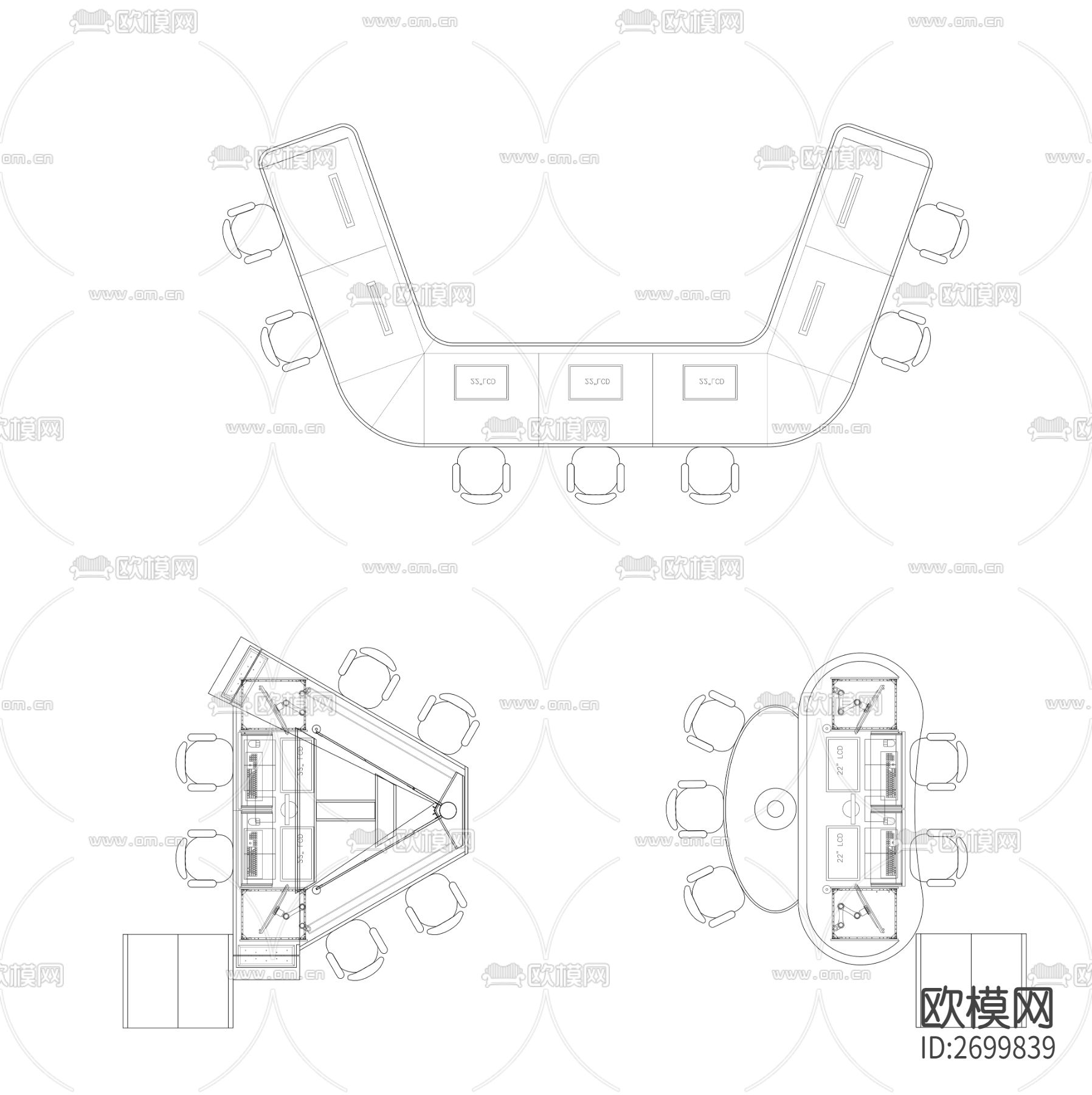 电视台直播台cad平面图下载
