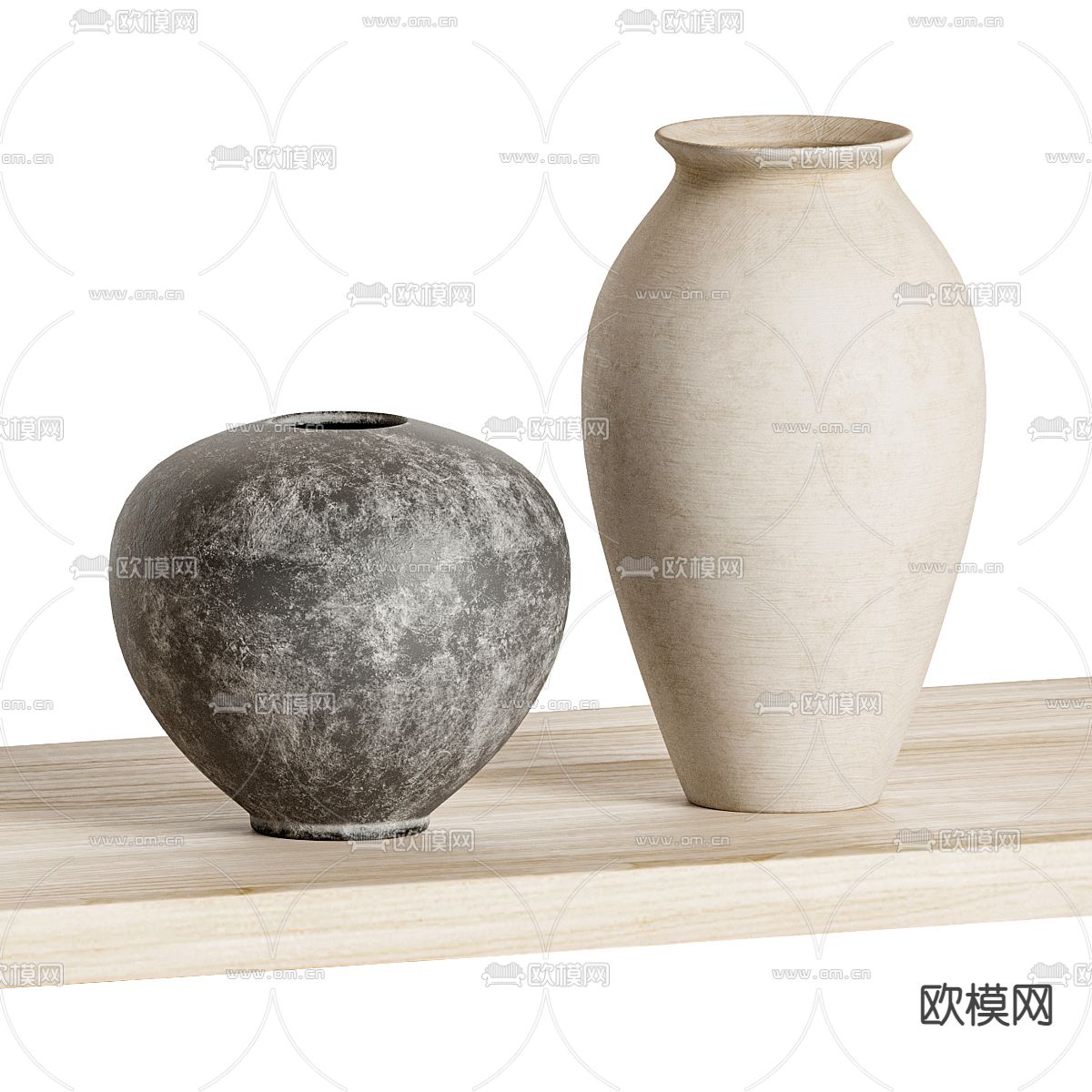 陶瓷器皿 陶罐su模型下载（渲染图1）