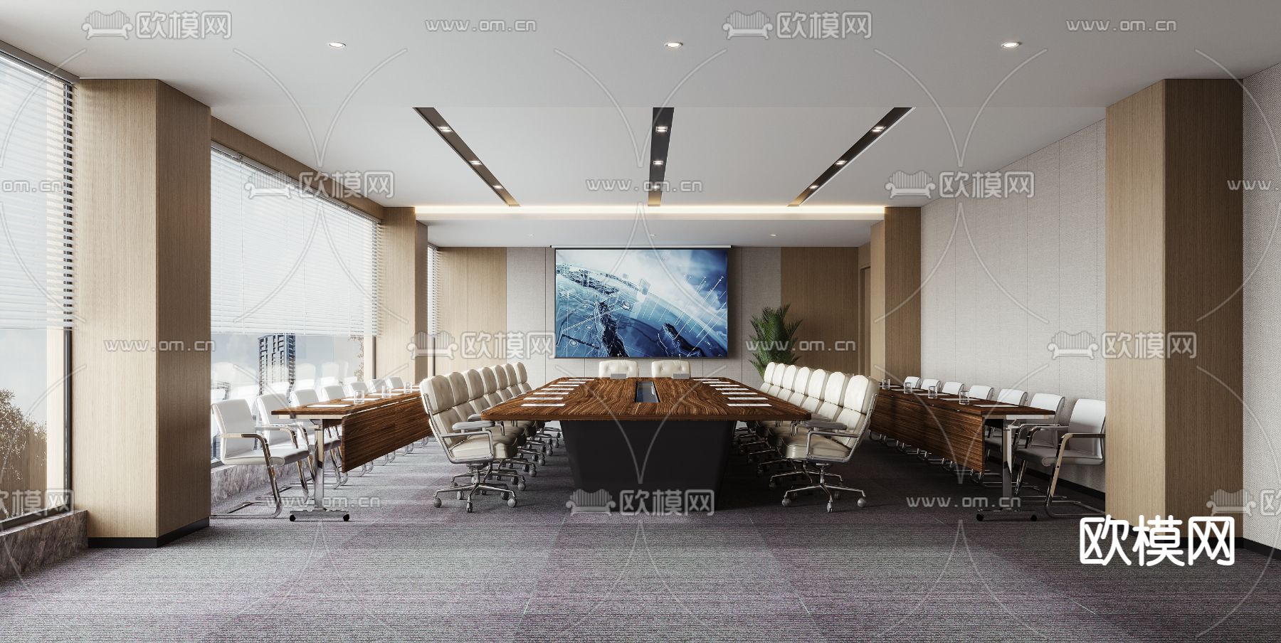 会议室 会议厅3d模型下载