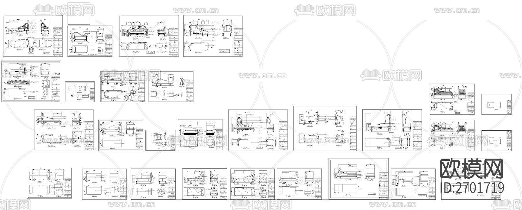 贵妃椅cad图库下载（渲染图5）