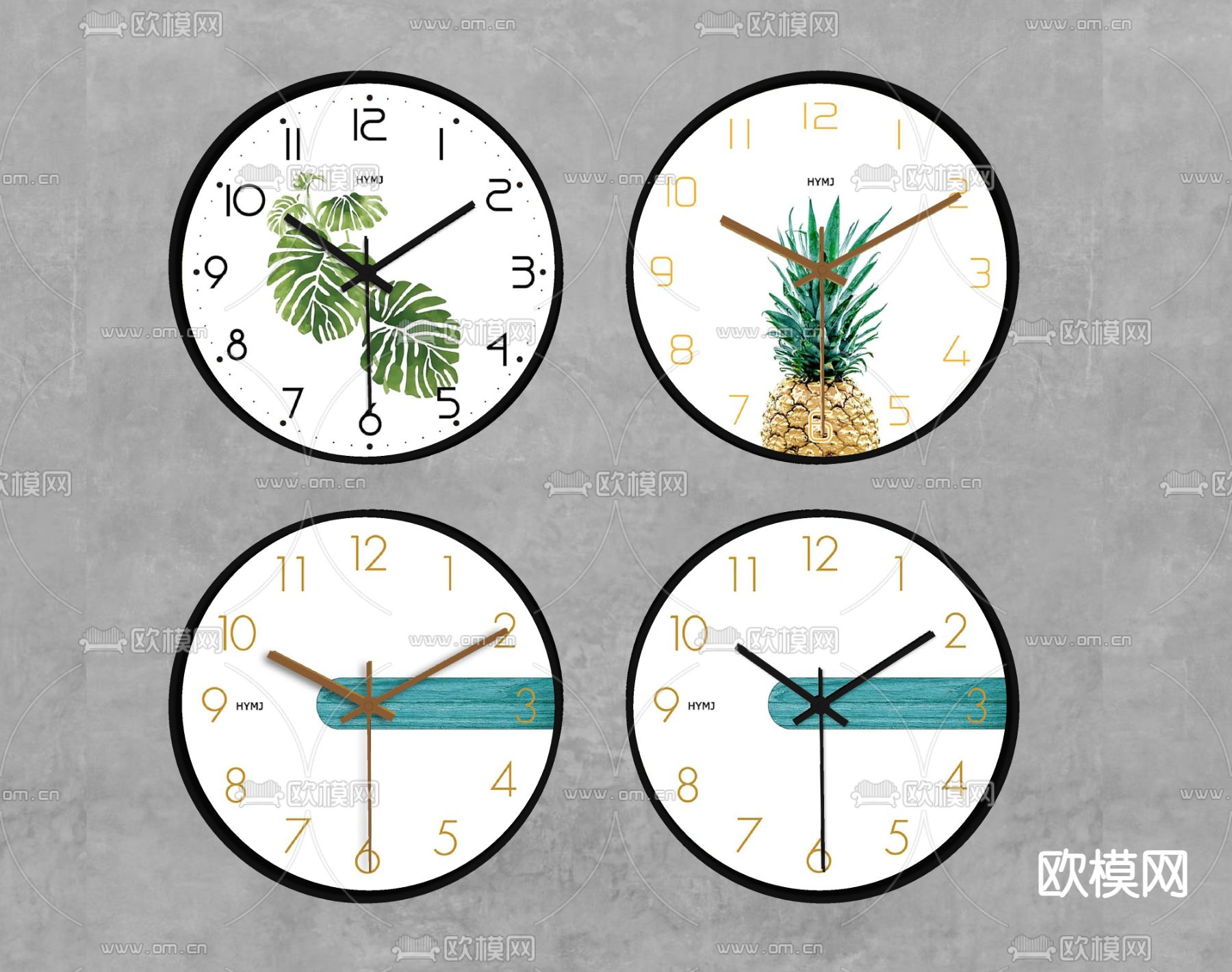 北欧钟表 时钟 挂钟su模型下载（渲染图2）