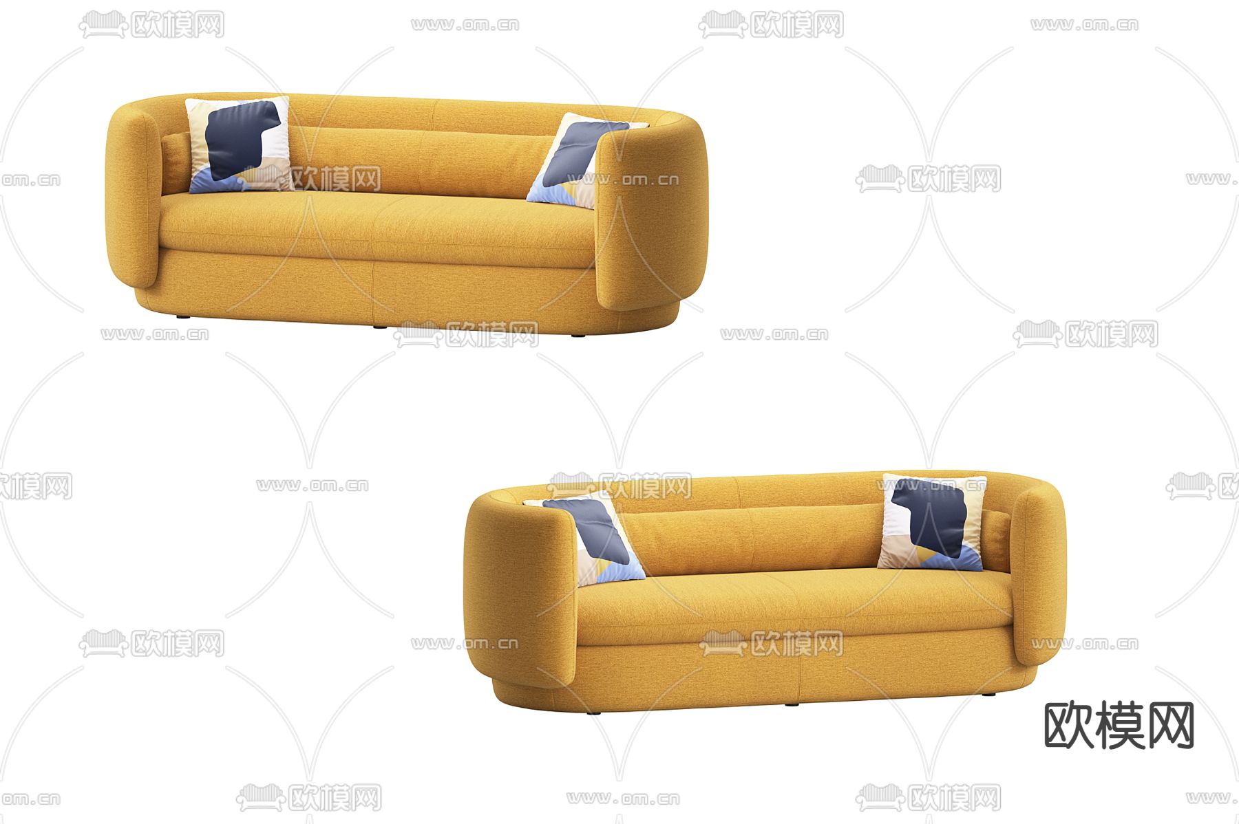 双人沙发3d模型下载