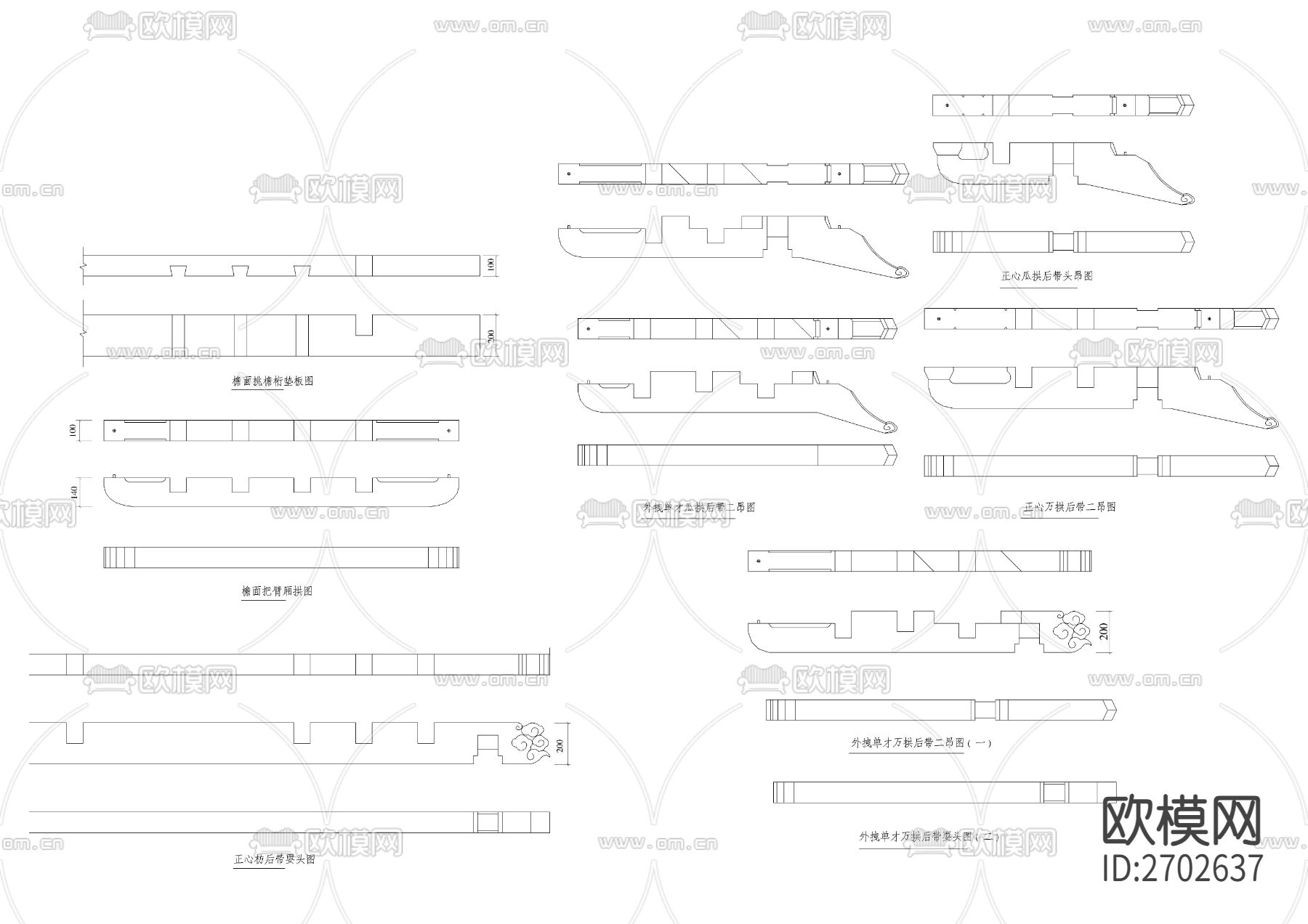 园林古建细部设计节点大样下载（渲染图7）