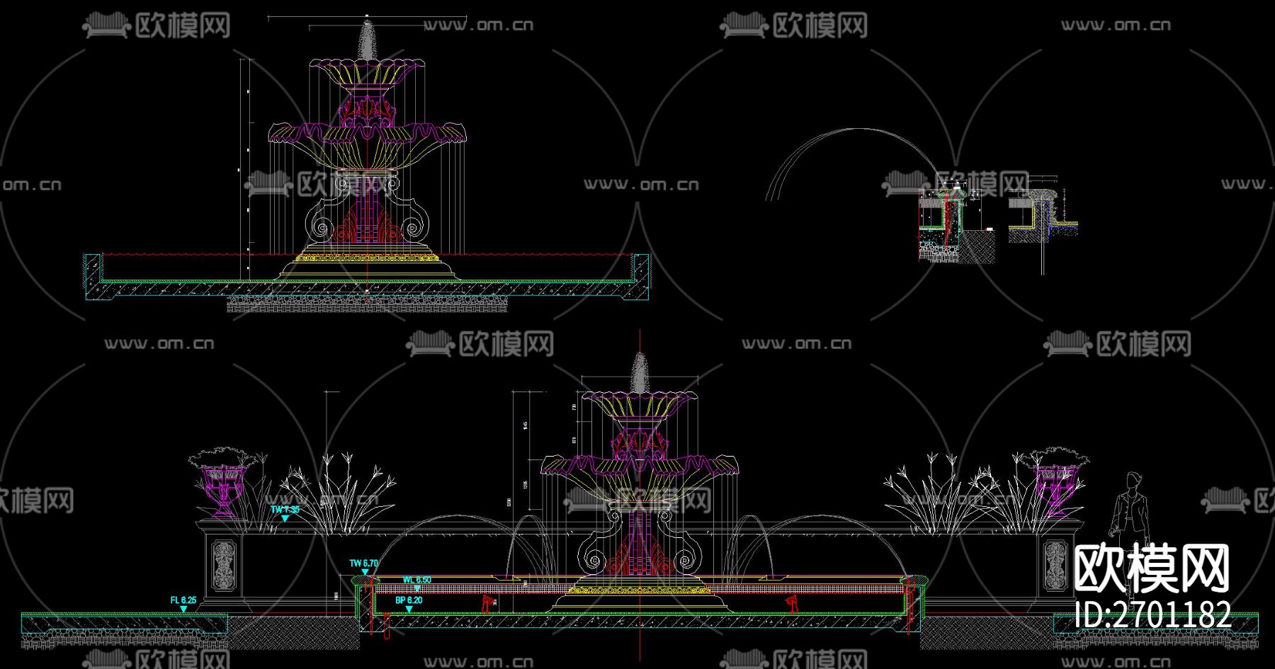 游泳池cad大样图下载（渲染图4）