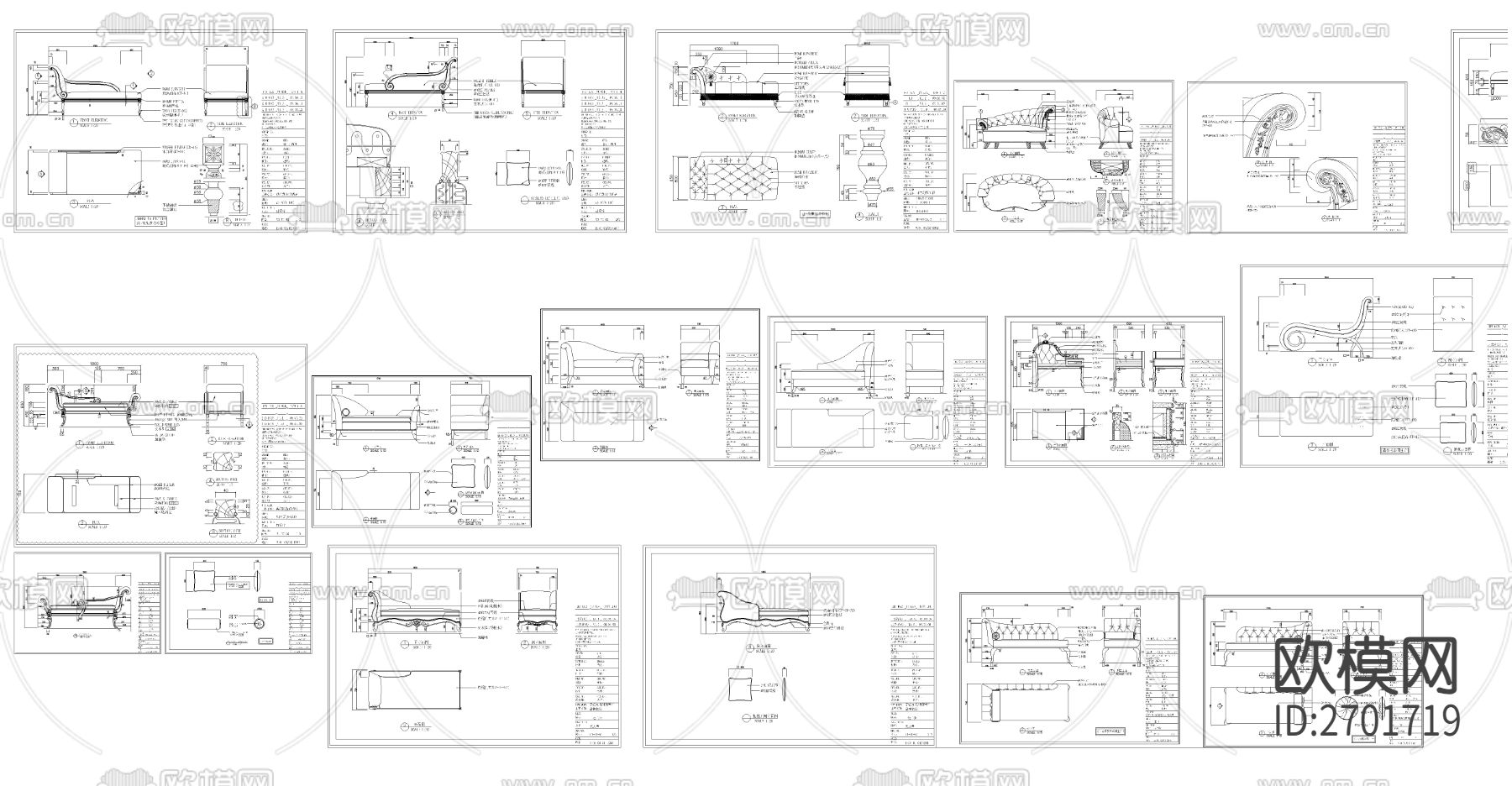 贵妃椅cad图库下载（渲染图8）