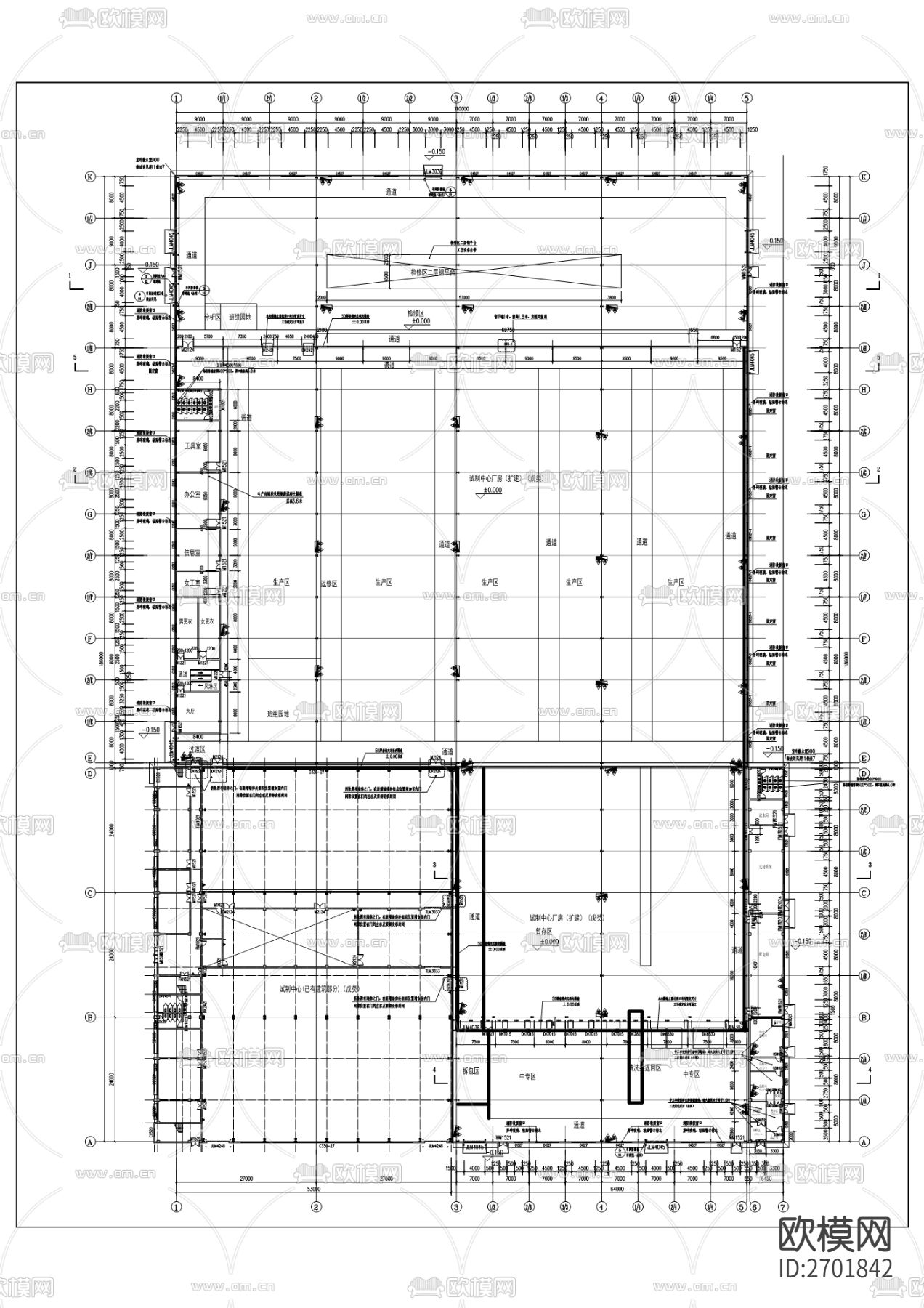 7档DCT自动变速器扩能项目cad施工图下载（渲染图3）