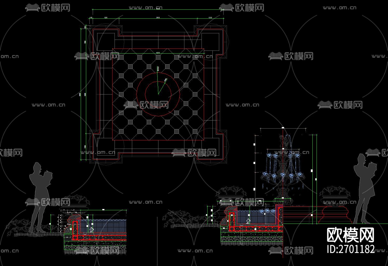 游泳池cad大样图下载（渲染图3）