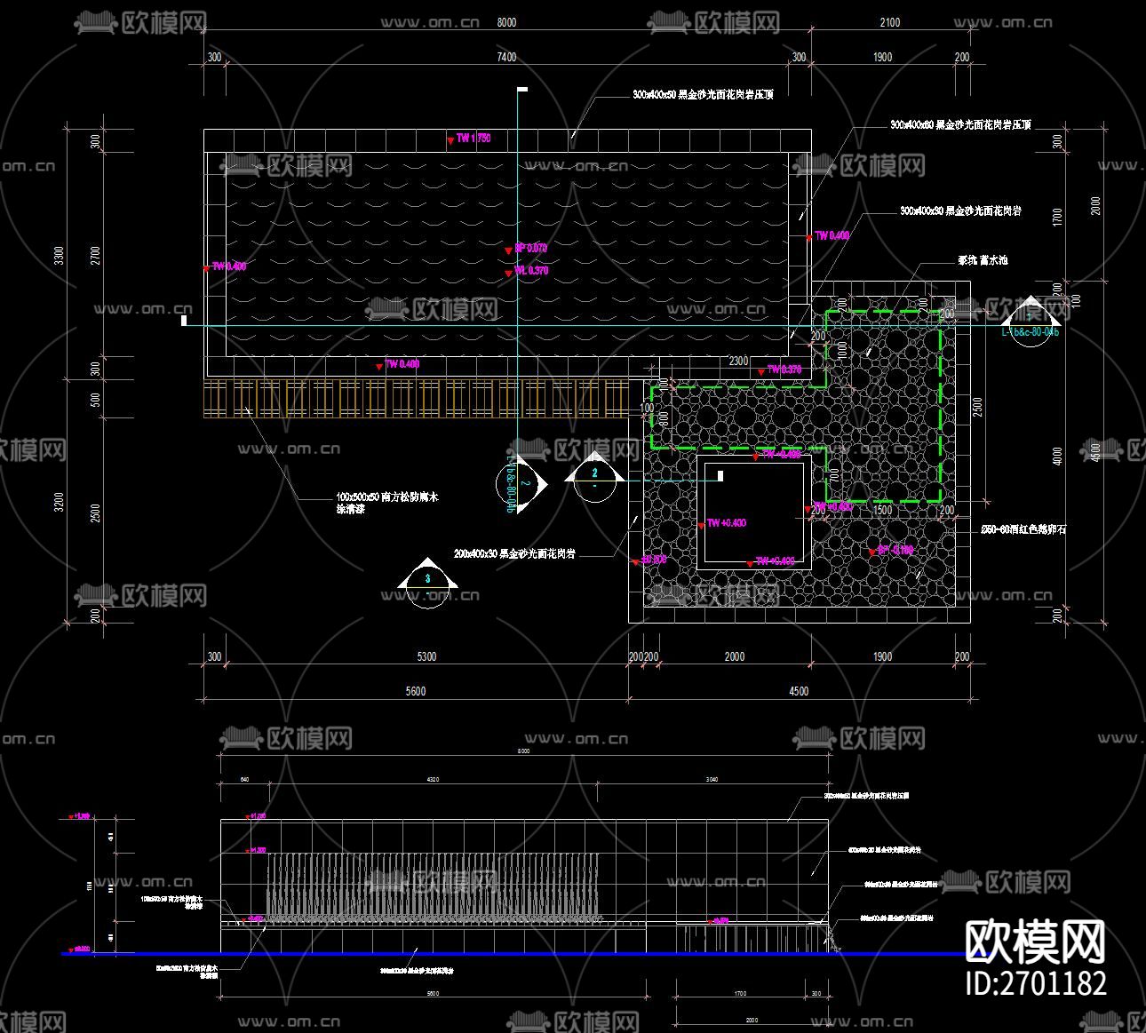 游泳池cad大样图下载（渲染图5）