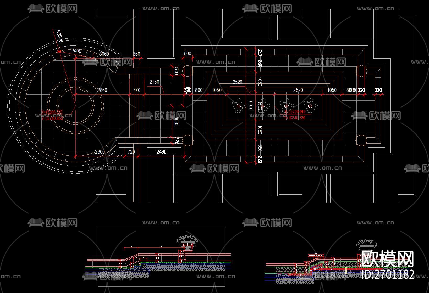 游泳池cad大样图下载（渲染图6）