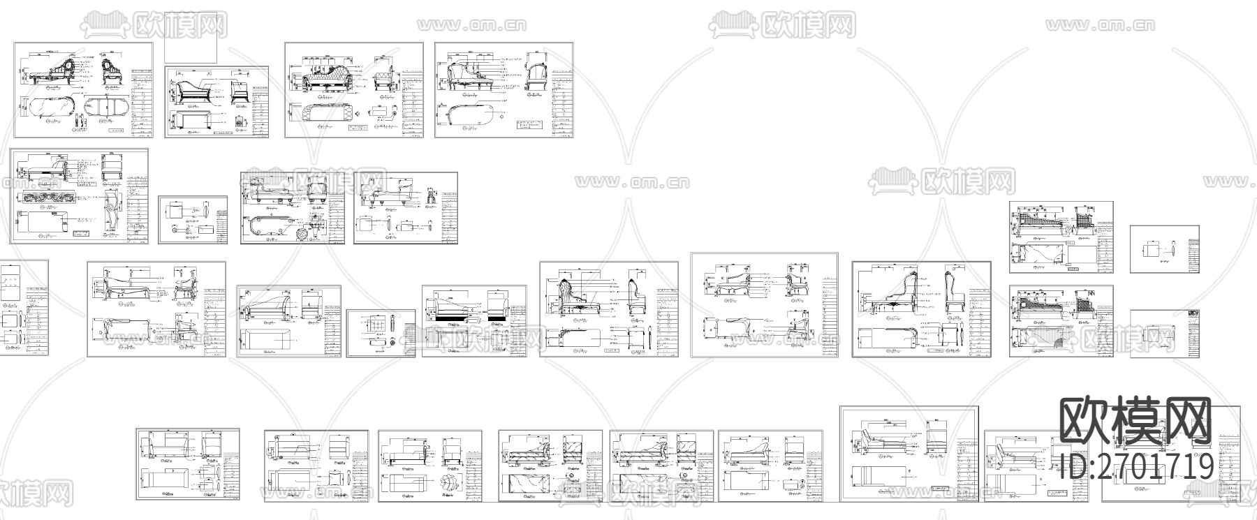 贵妃椅cad图库下载（渲染图2）