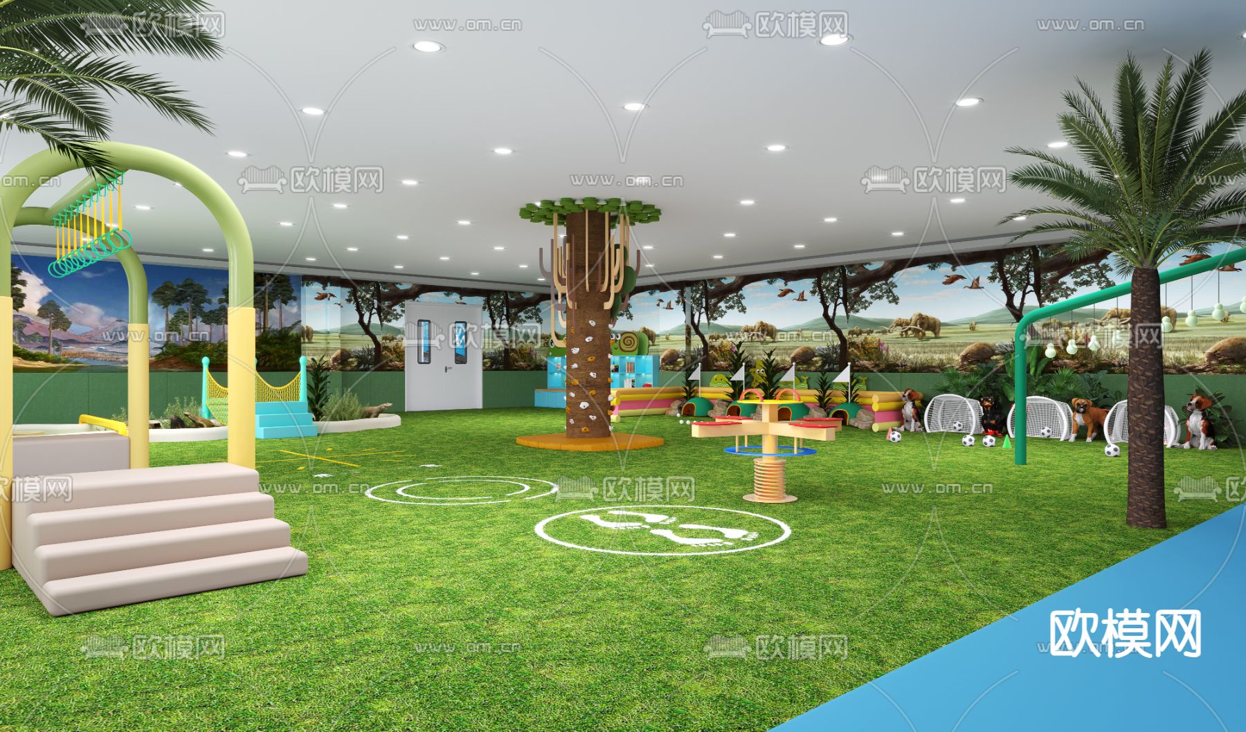 宠物店 宠物活动室3d模型下载（渲染图1）