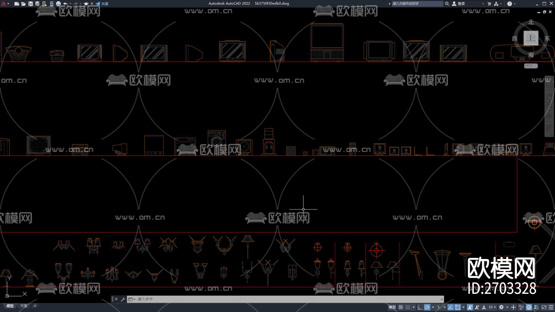 家用电器cad立面图库下载（渲染图3）