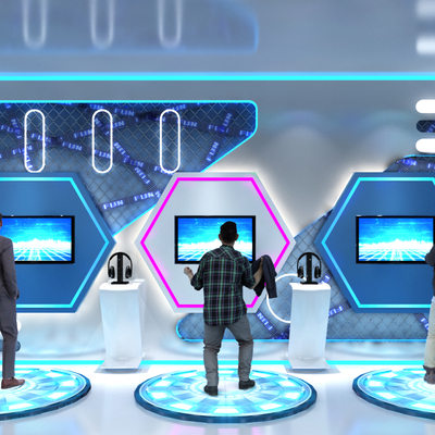  VR展厅 科技体验馆su模型 