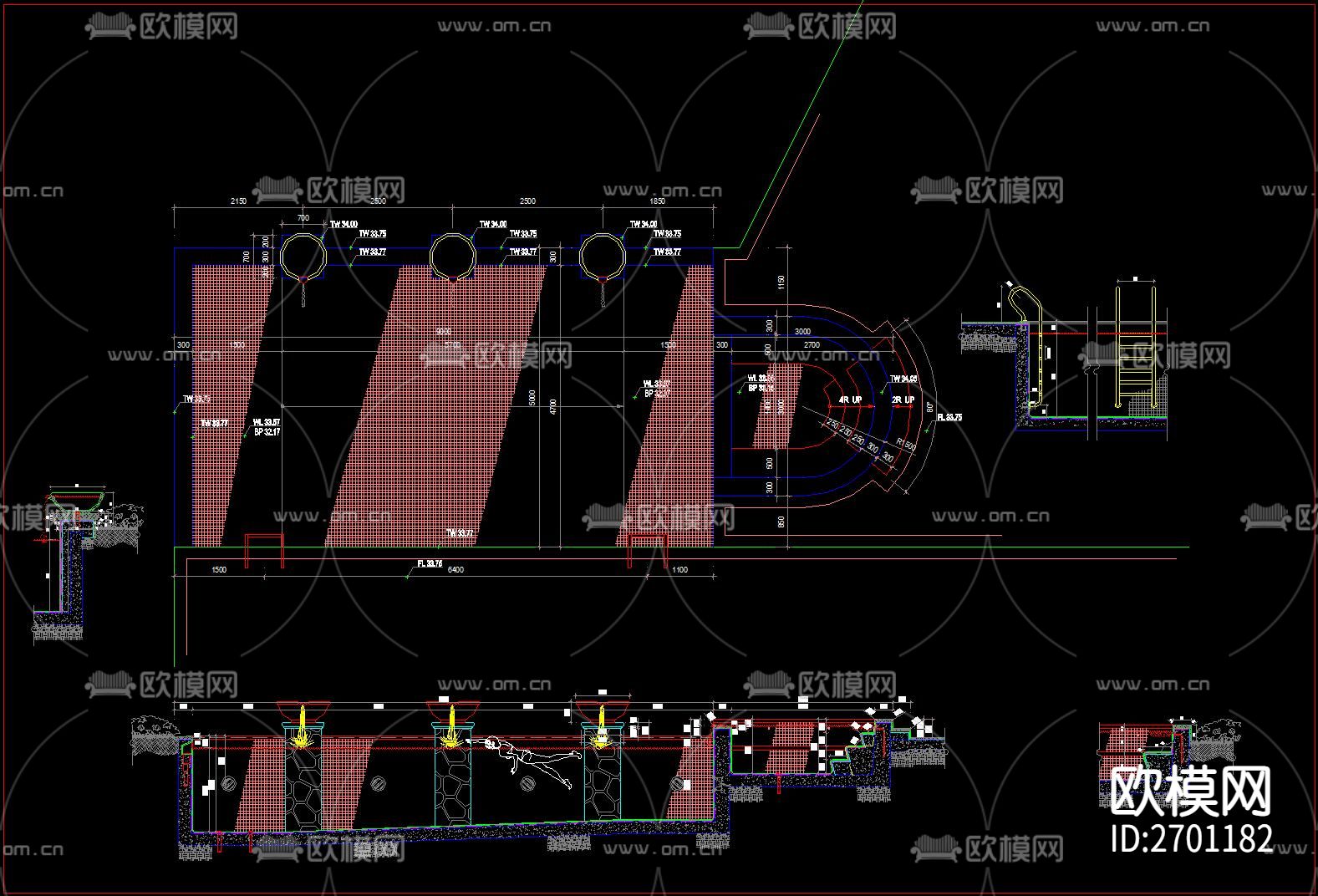 游泳池cad大样图下载（渲染图10）